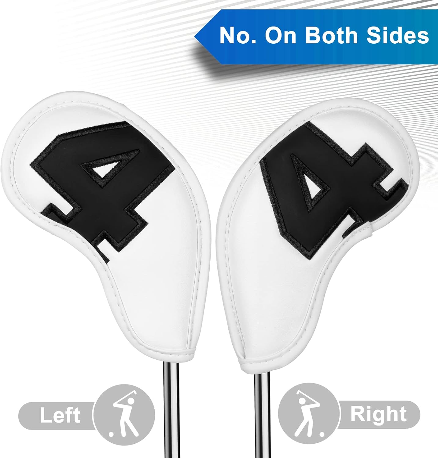 CRAFTSMAN GOLF 12pcs or 1pc Thick Synthetic Leather Golf Iron Head Covers Set Headcover Fit All Brands Callaway Ping Taylormade Cobra Etc. Also Custom Name