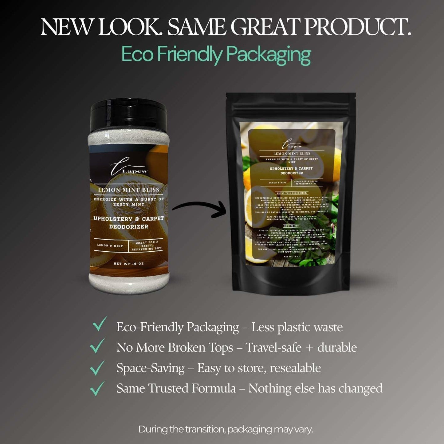 Lemon Mint Bliss Carpet Freshener Powder: Powerful Odor Eliminator for Home, Upholstery Deodorizer, Carpet Deodorizer, Pet Urine, Cat Litter Box - Lemon Mint Bliss Fragrance