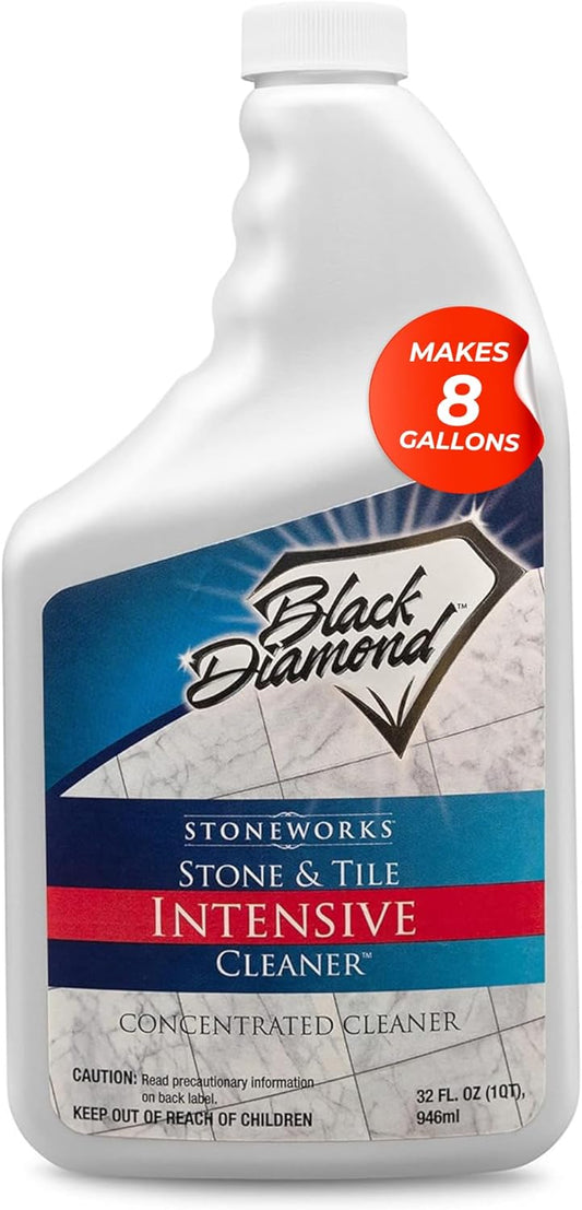 Black Diamond Stoneworks Stone & Tile Intensive Cleaner: Concentrated Deep Cleaner, Marble, Limestone, Travertine, Granite, Slate, Ceramic & Porcelain Tile. (1-Quart)