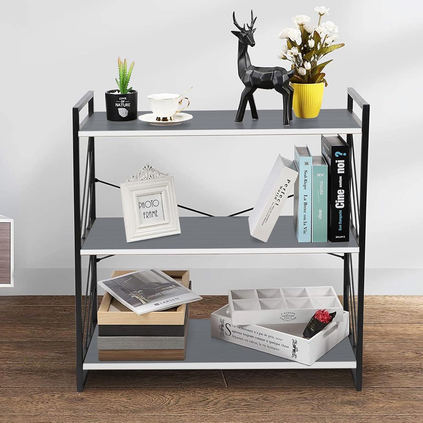 Shelf Liners for Kitchen Cabinets Drawer Liner Non Adhesive Cupboard Mat EVA Material Waterproof Refrigerator Mats Washable Fridge Liner for Cupboard and Desks Liner Gray 11.8 x 236.2 Inches