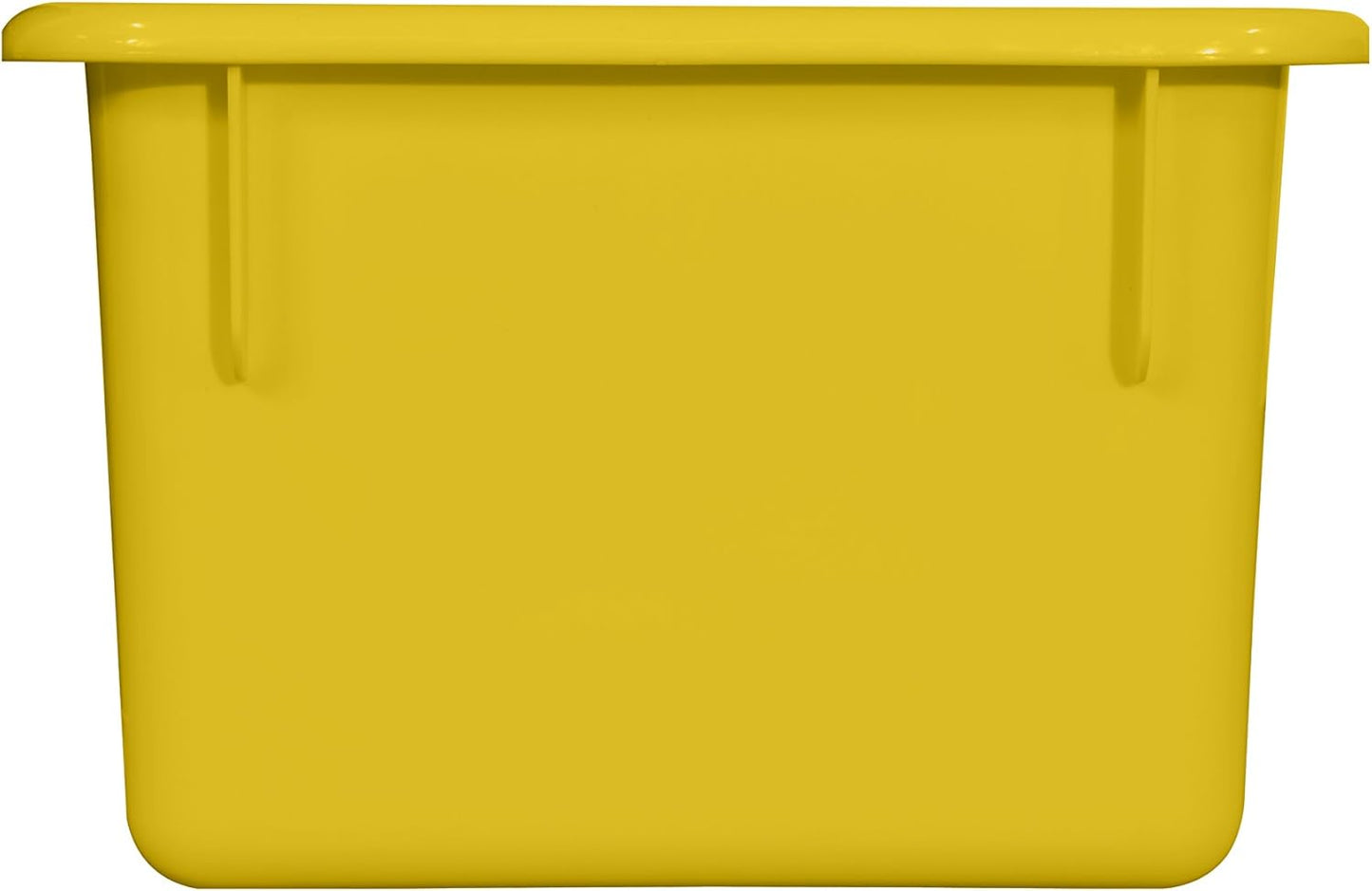 Wood Designs Cubby Storage Bin, Heavy Duty Plastic Containers for Kids Yellow Cubby Tray Set of 20