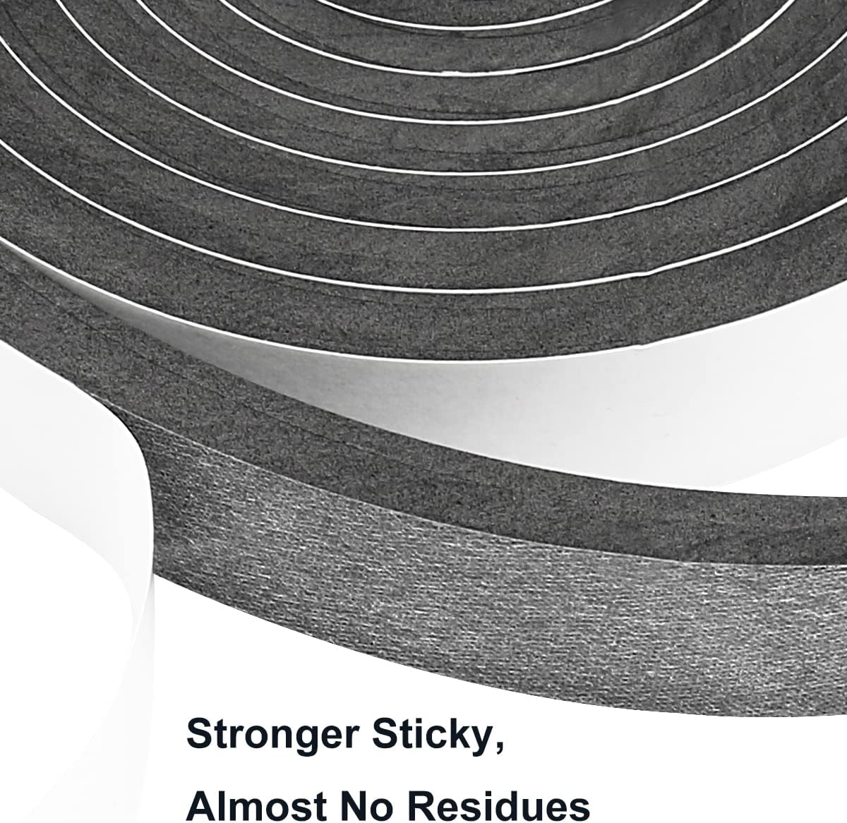 2 Rolls Weather Stripping Door Seal, 1''W x 3/8'' T Foam Tape Single Sided, Adhesive Closed Cell Weather Strip (Total 16 Feet Long)…