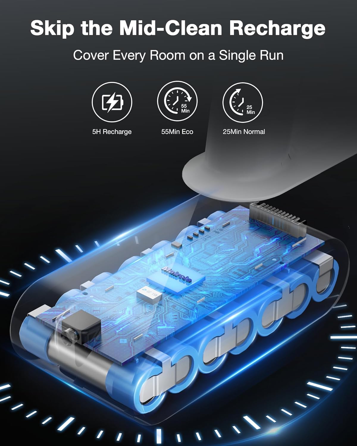 Cordless Stick Vacuum Cleaner for Home, Lightweight Rechargeable Vacuum with 55min Runtime, Powerful Suction, Green LED Headlight, 9-in-1 Pet Hair Carpet & Hardwood Floor Cleaner