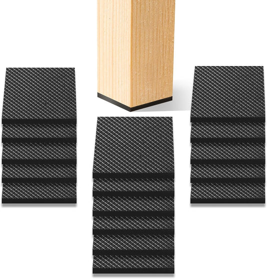 CHUNZEXI Non Slip Furniture Pads - 16 Premium Furniture Grippers Self Adhesive Rubber Furniture Feet, Anti Slide Furniture Hardwood Floor Protector for Keep Couch Stoppers (2 inch Square)