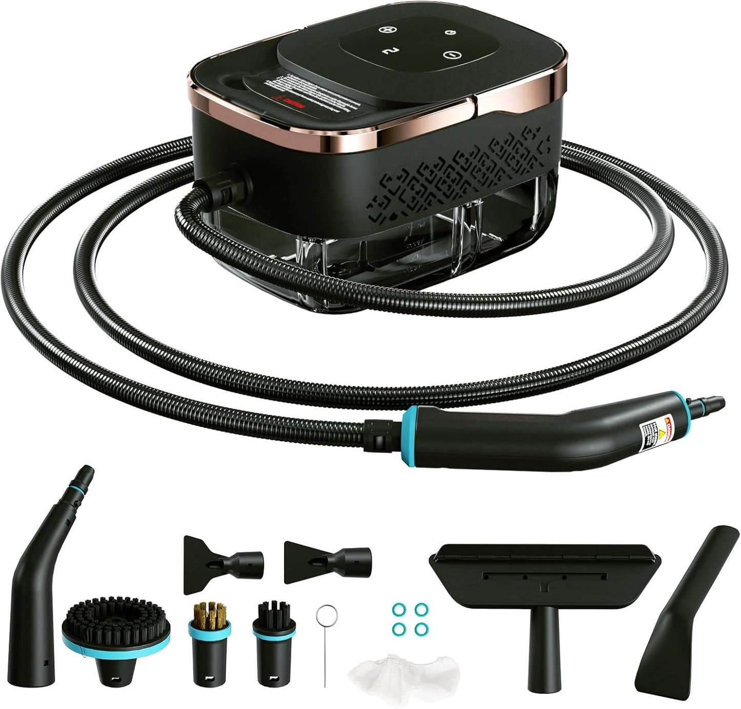 Steam Cleaner, Portable Steamer for Cleaning, Multipurpose Cleaning Steamer with Replacement Heads for Home, Dirt, Grease, Grout, Tile,Floor, Car Detailing