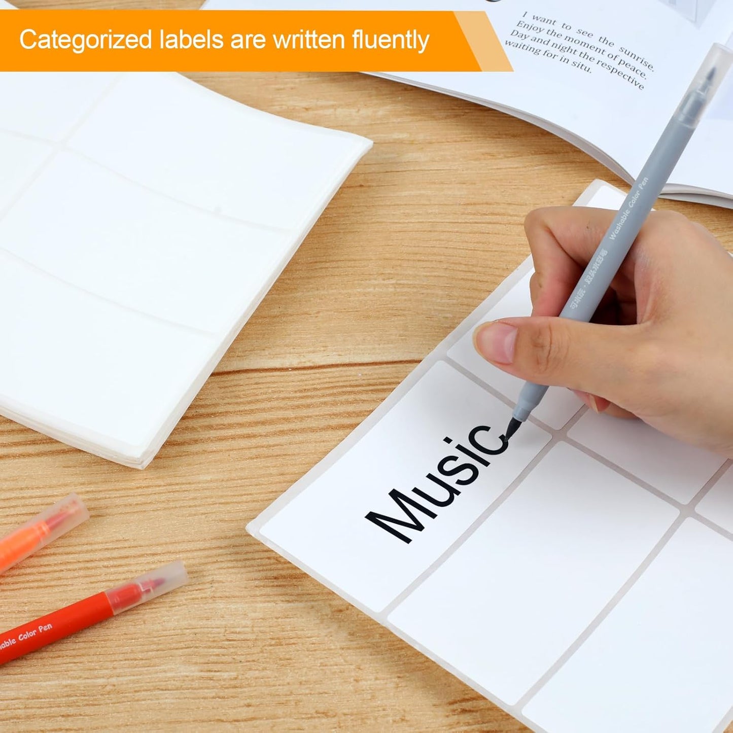 Joyberg Storage Box Labels, 420 Pcs, 2''x4'', Removable, Tear-Resistant, No Residue, for Bottles, Jars, School, Home, Business Organizing