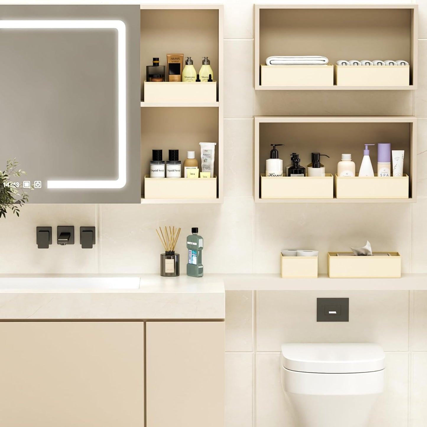 DIMJ Drawer Organizer Clothes - 24 Pack Baby Dresser Organizer for Nursery, Foldable Drawer Organizer Bins for Closet Bedroom Organization, Fabric Clothes Storage Dividers for Underwears, Socks, Bras