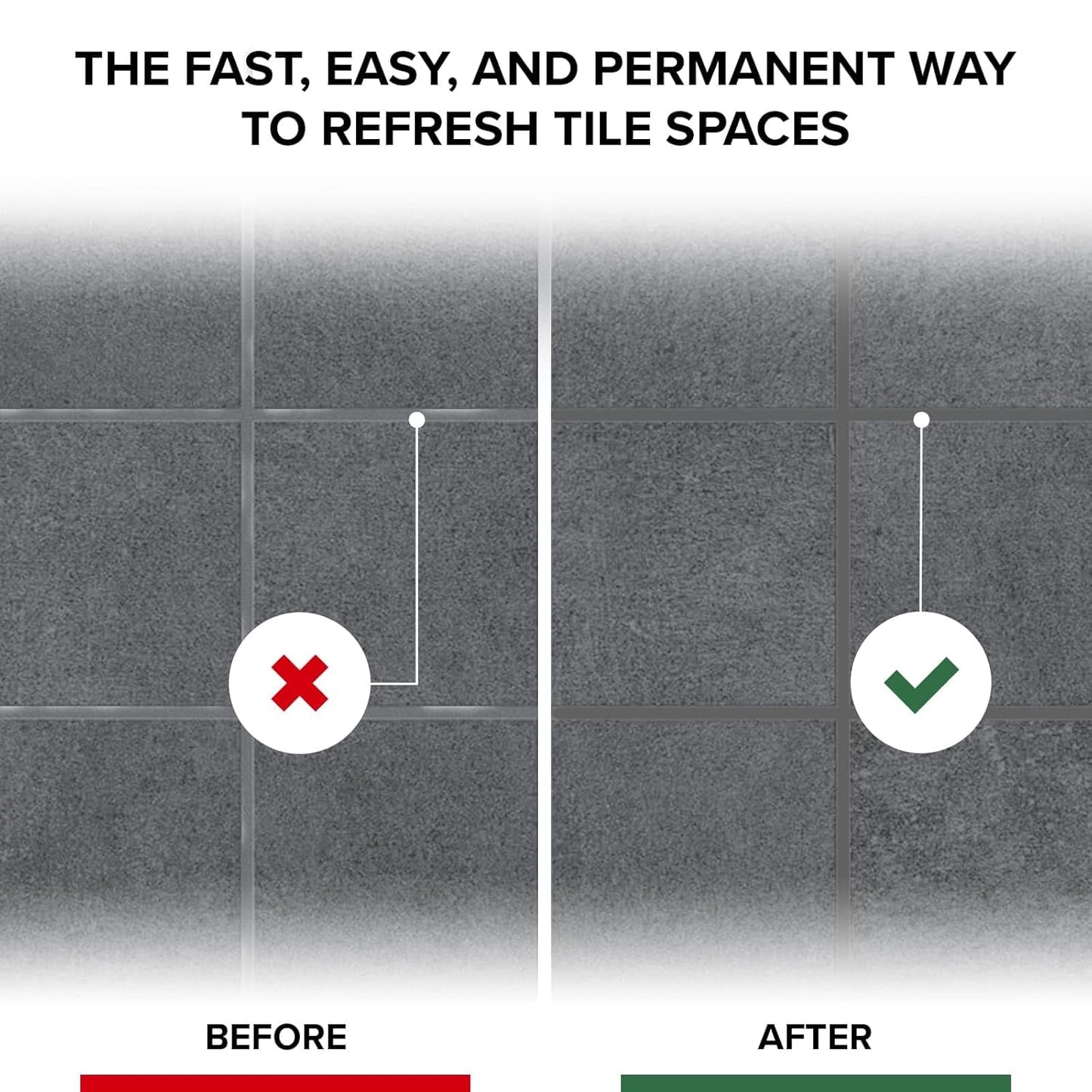 X-Protector Water Based Grout Marker - 2 PCS with 8 Tips, Dark Gray