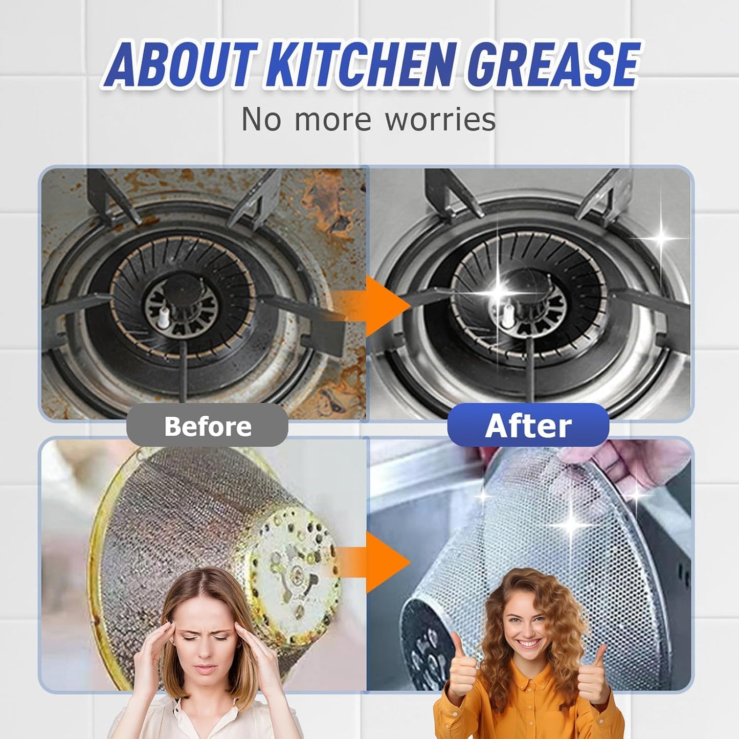 Kitchen Heavy Oil Cleaner, 2025 Newly Upgraded Heavy Duty Oil Stain Remover, 500 ML Multipurpose Cleaner Spray, Kitchen Degreaser Spray for Stovetops, Ovens, Range Hoods (3)