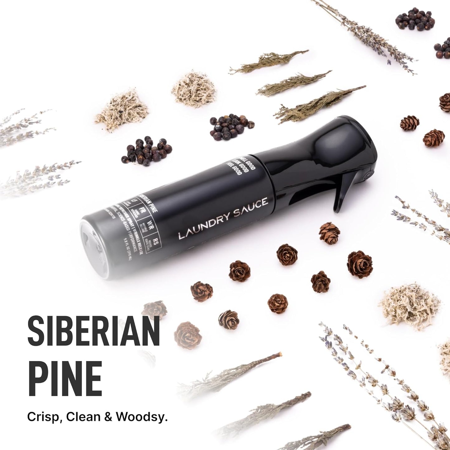 Laundry Sauce Fabric Refresher Spray, Odor-Fighting Fabric Refresher, Fragrance and Laundry Scent, 9.8 fl oz, Siberian Pine