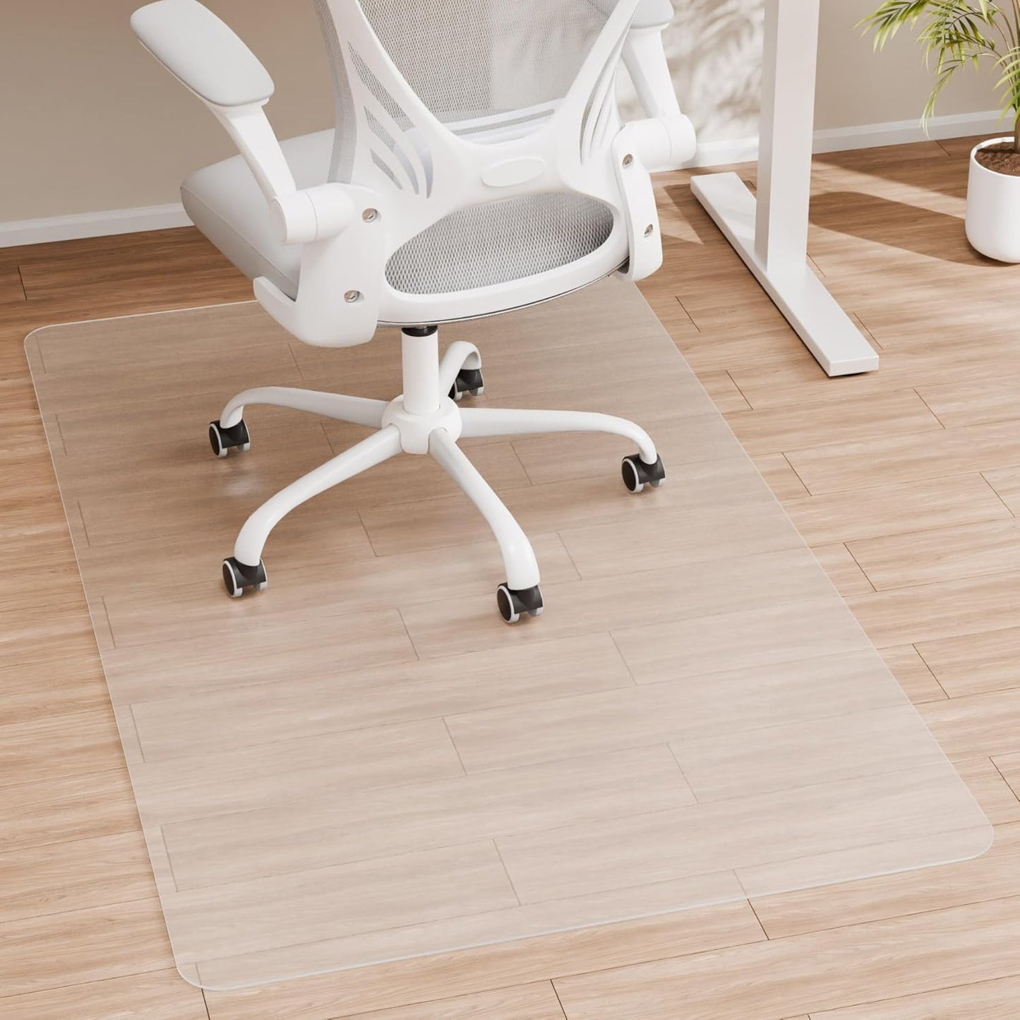 Office Chair Mat for Hardwood Floor, 60" x 36" Clear Computer/Desk Chair Mat for Hard Floor, Thicker, Easy Glide, Non-Slip, Protects Hard Surfaces from Scratches, Ideal for Home or Office