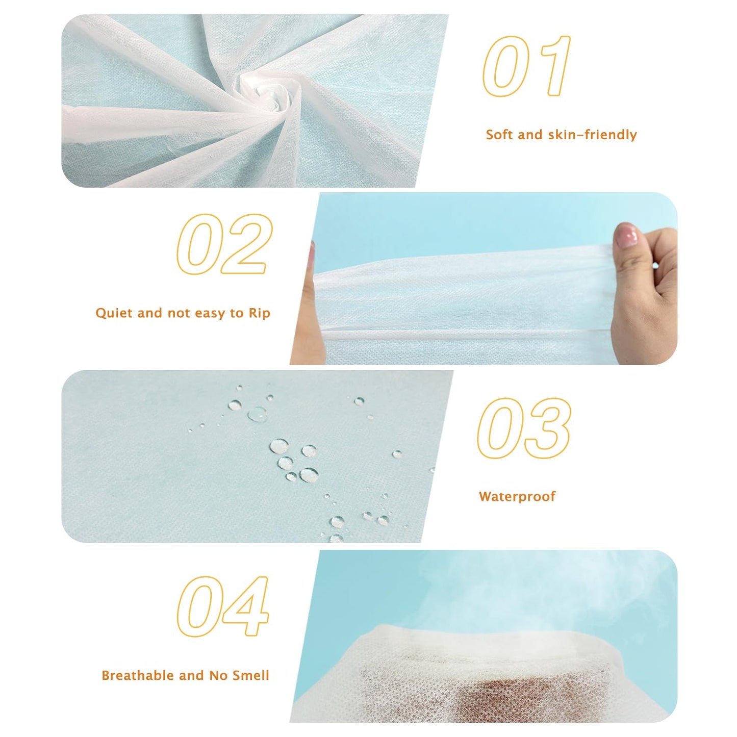 100Pcs Disposable Massage Table Sheets 31" x 71" Non-Woven Fabric Disposable Bed Sheets SPA Bed Cover Breathable Oil-Waterproof Sheets for Travel Spa Tatto Hotel Salon (White)