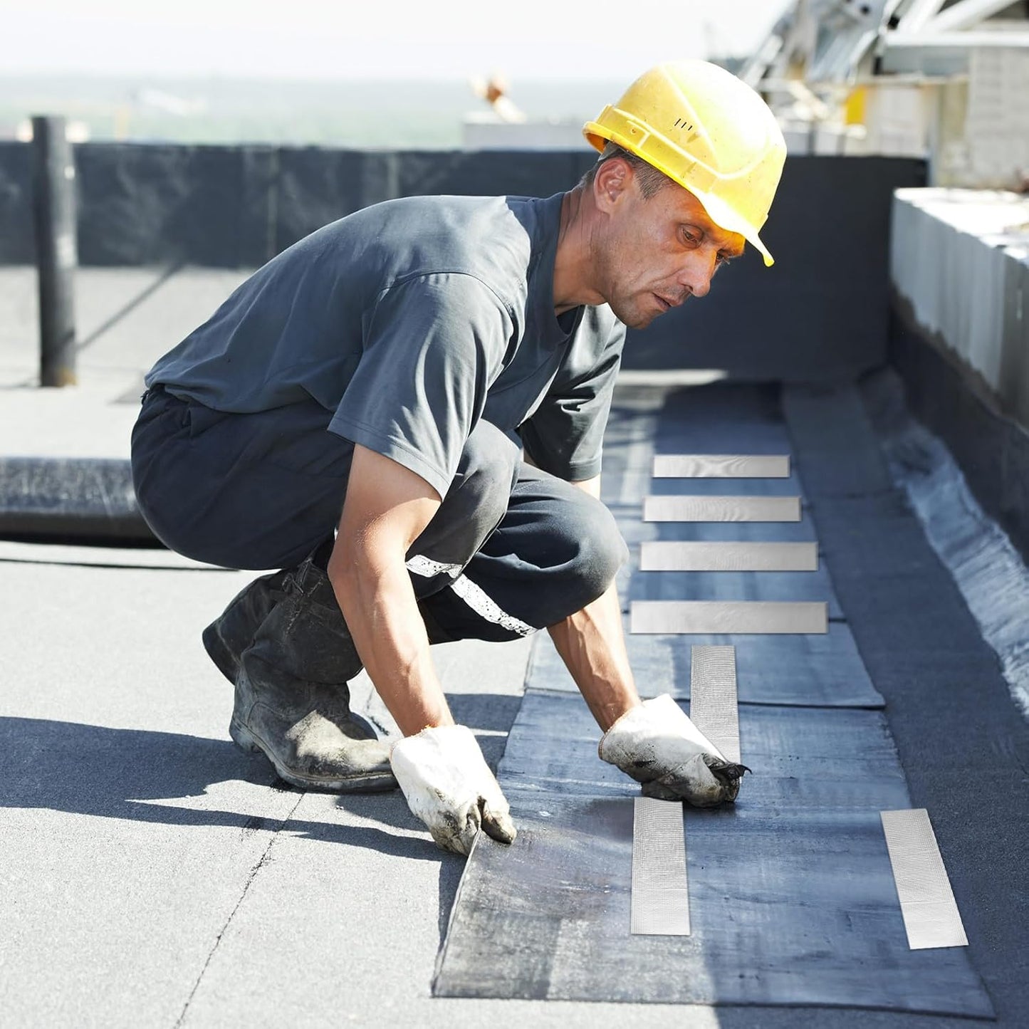 Zonon 2 Rolls Aluminum Foil Tape Heat Shield Tape Barrier Adhesive Reflective Fiberglass Thermal Insulation Reflective Material High Temp Protection(Silver,4 Inch X 16.4 ft)