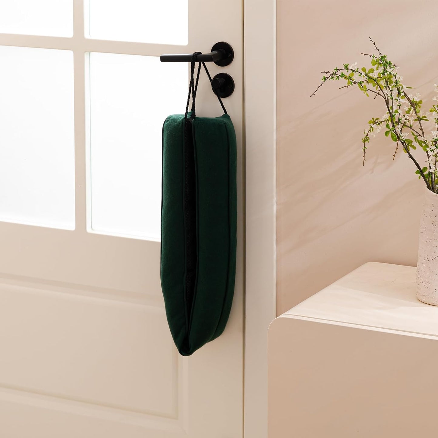 Sunolga 38" Door Draft Stopper Blocks Hot and Cold Air with Removable Washable Cover for Gaps Up to 3", All-Season Seal for Wind, Door Sweep for Bottom of Door and Window, Home Essentials, Dark Green