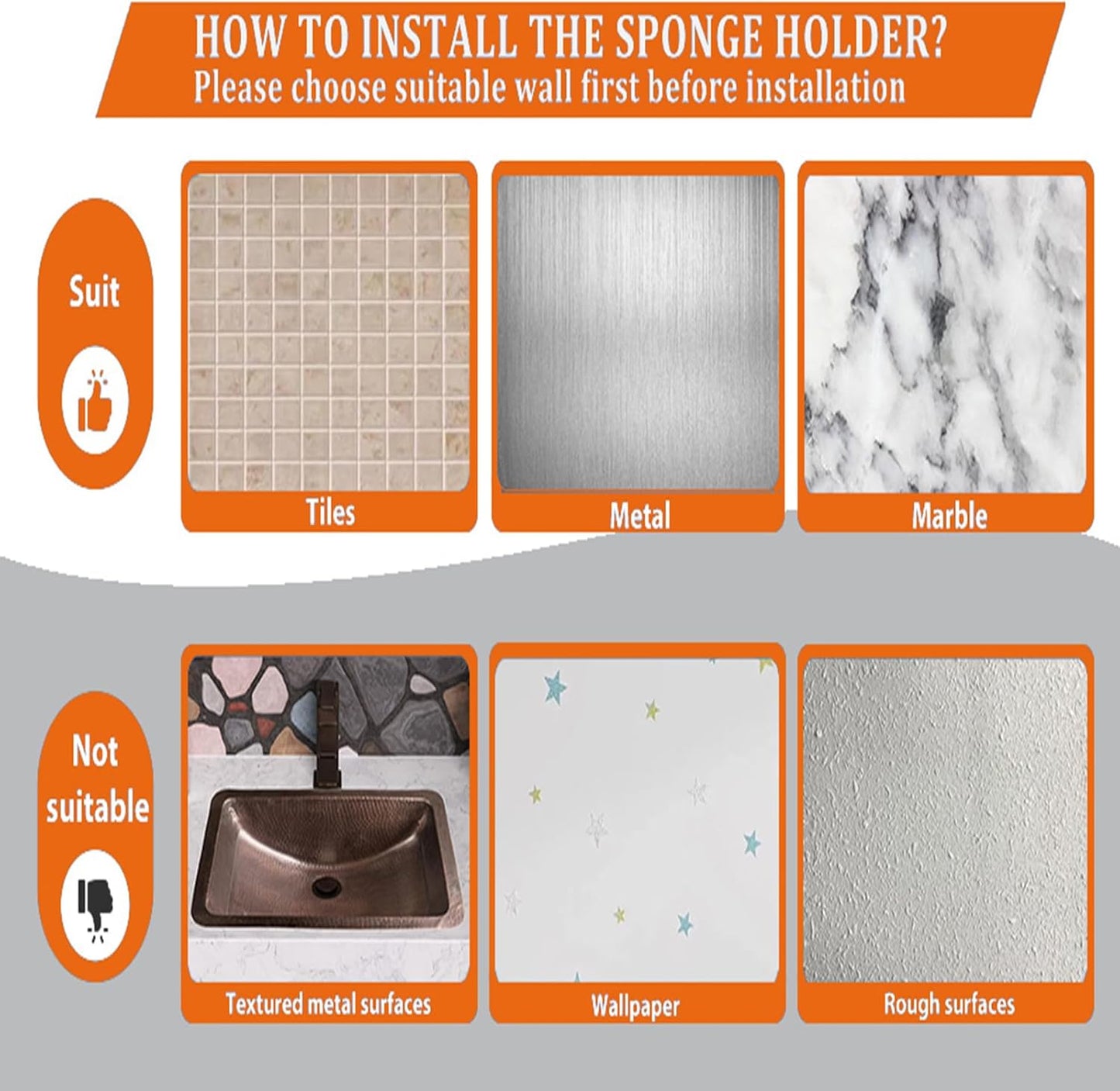 Sponge Holder Smiley Face,Sink Caddy for Kitchen Sink,Sponge Holder with 2 PCS Suction Cups/1 PCS Adhesive Strips,Designed for Sponge,Soap,Dish Brush,Scrubber-Rose Gold