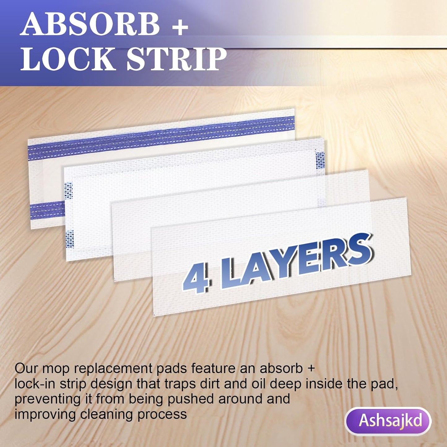 30 Pack Disposable Power Mop Refills Compatible for Swiffer PowerMop(13-15in),Thickened Multi-Surface Spray Clean Mop Replacement Pads for Hardwood Floor Cleaning