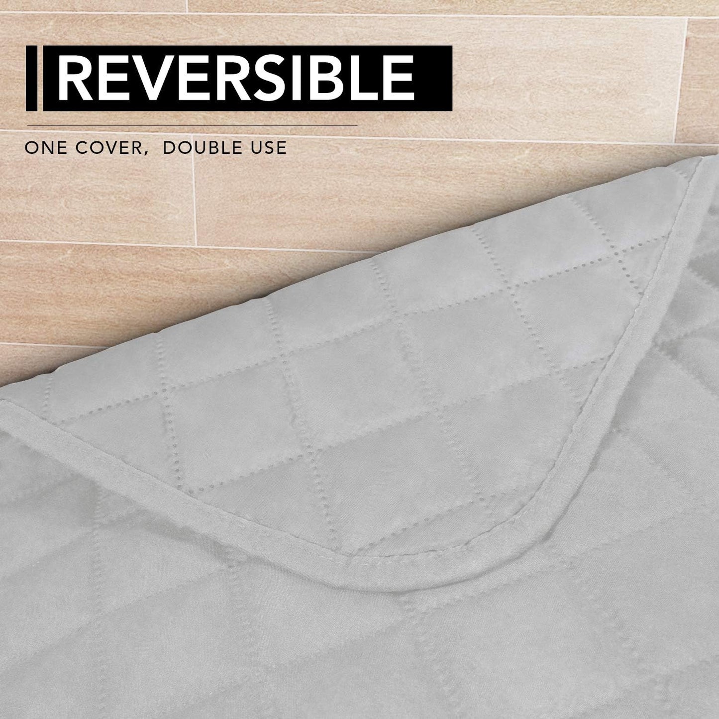 Easy-Going Sectional Couch Covers for Dogs L Shape Sofa Cover Reversible Sofa Slipcover Chaise Lounge Cover Furniture Protector Cover for Pets Dog Cat (42 x 68 inches, Light Gray/Light Gray)