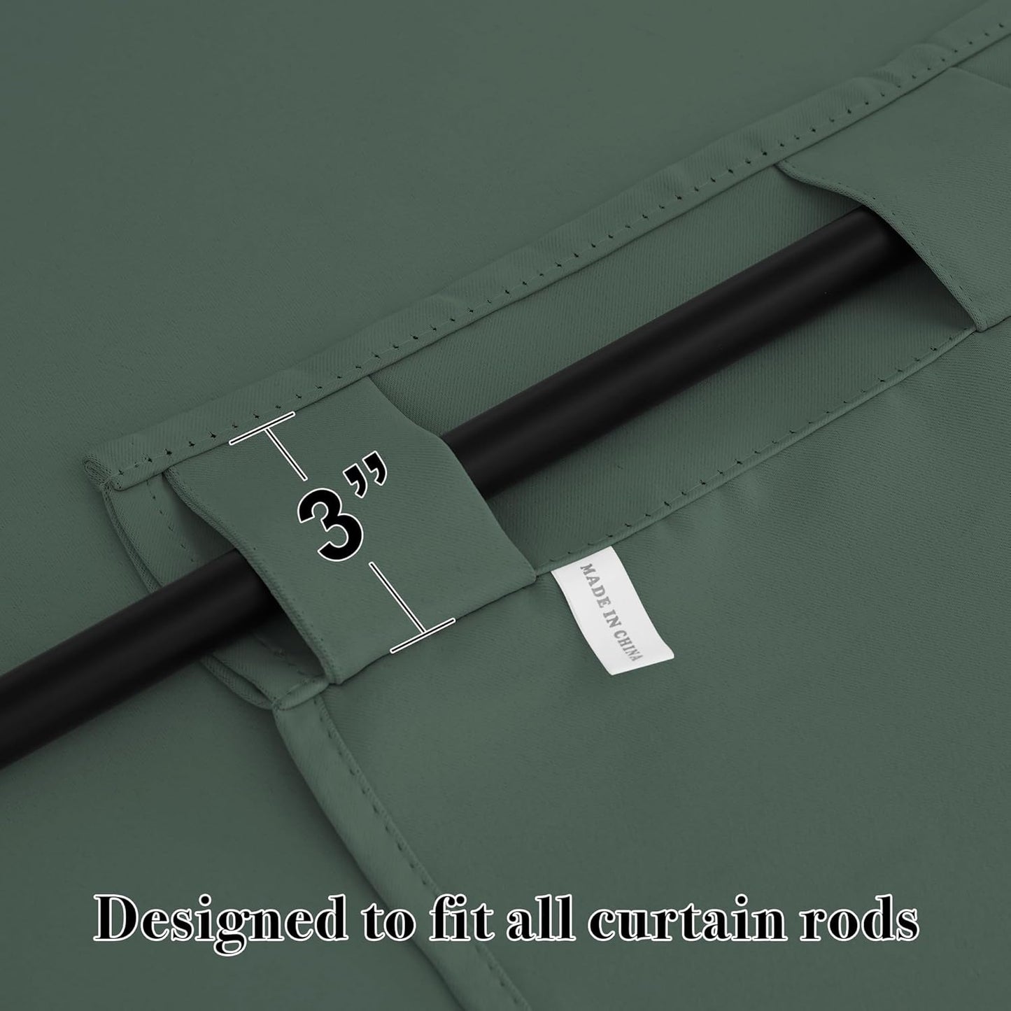 RYB HOME Small Window Curtains Blackout, Privacy Thermal Insulating Drapes for Bedroom Bathroom Basement Cafe Classroom Window Decor, W 34 x L 45 inches, Dark Green, 2 Panels