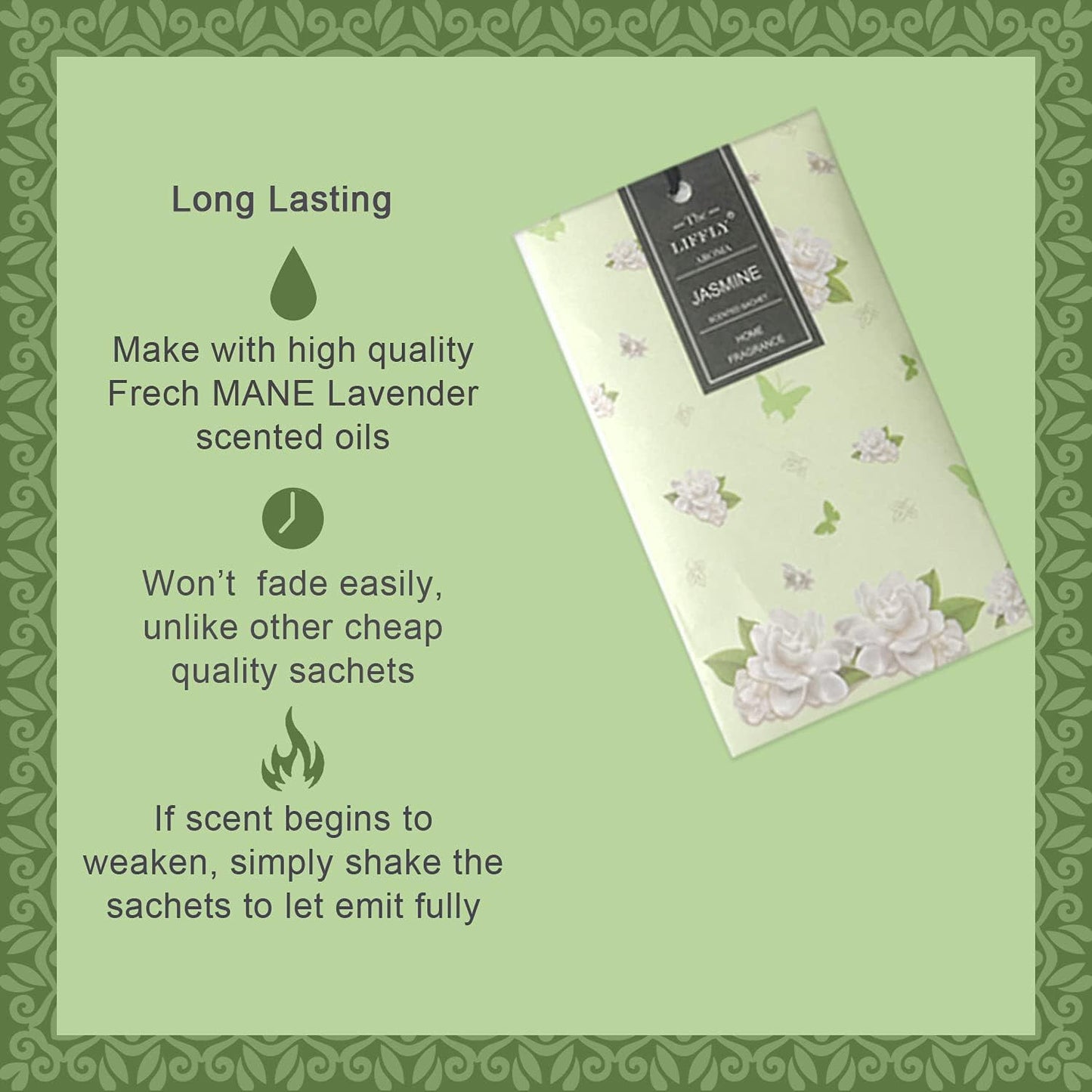 14 Packs Jasmine Scented Sachets for Drawers and Closets