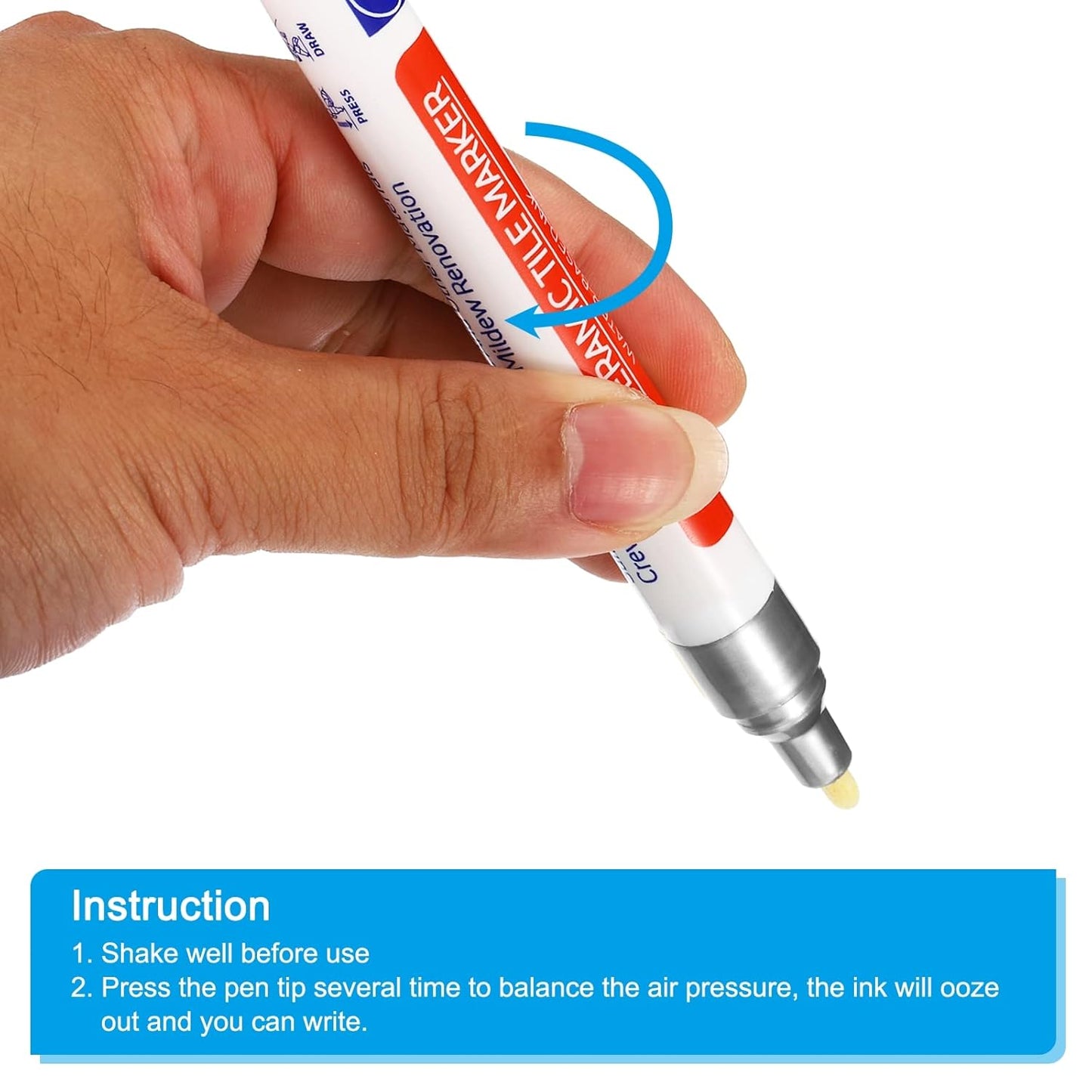 PATIKIL Grout Pen, 4 Pack Silver Tile Marker Waterproof Grout Sealer Pen Tile Repair Pens Paint Pens for Wall Floor Bathroom Kitchen Refresh