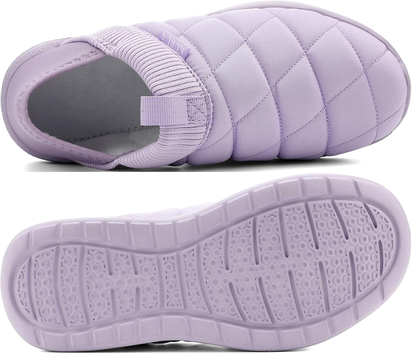 KUBUA Slippers for Men and Womens Indoor House Shoes Plush Slip on Outdoor Garden Loafers