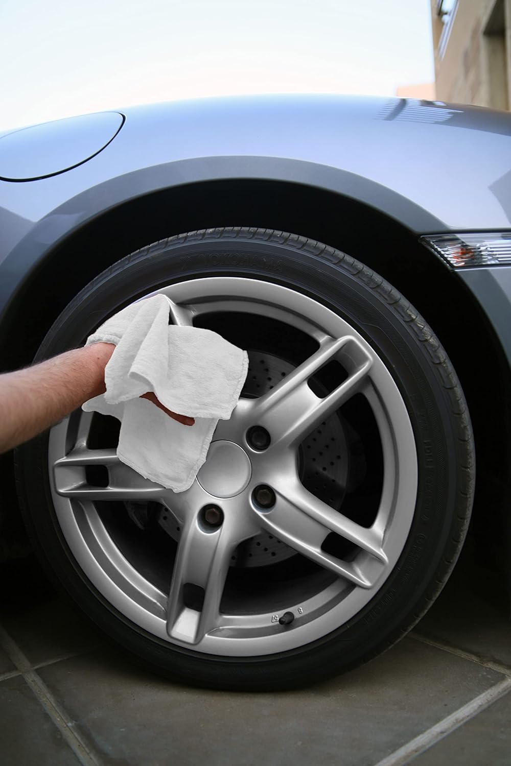 Avalon Towels Cotton Shop Rags – (Pack of 100) Size 12x14 Inches Cleaning Rags – Absorbent Shop Towels and Multipurpose Cleaning Towels for Automobiles, Industries, Garage and Homes (White)