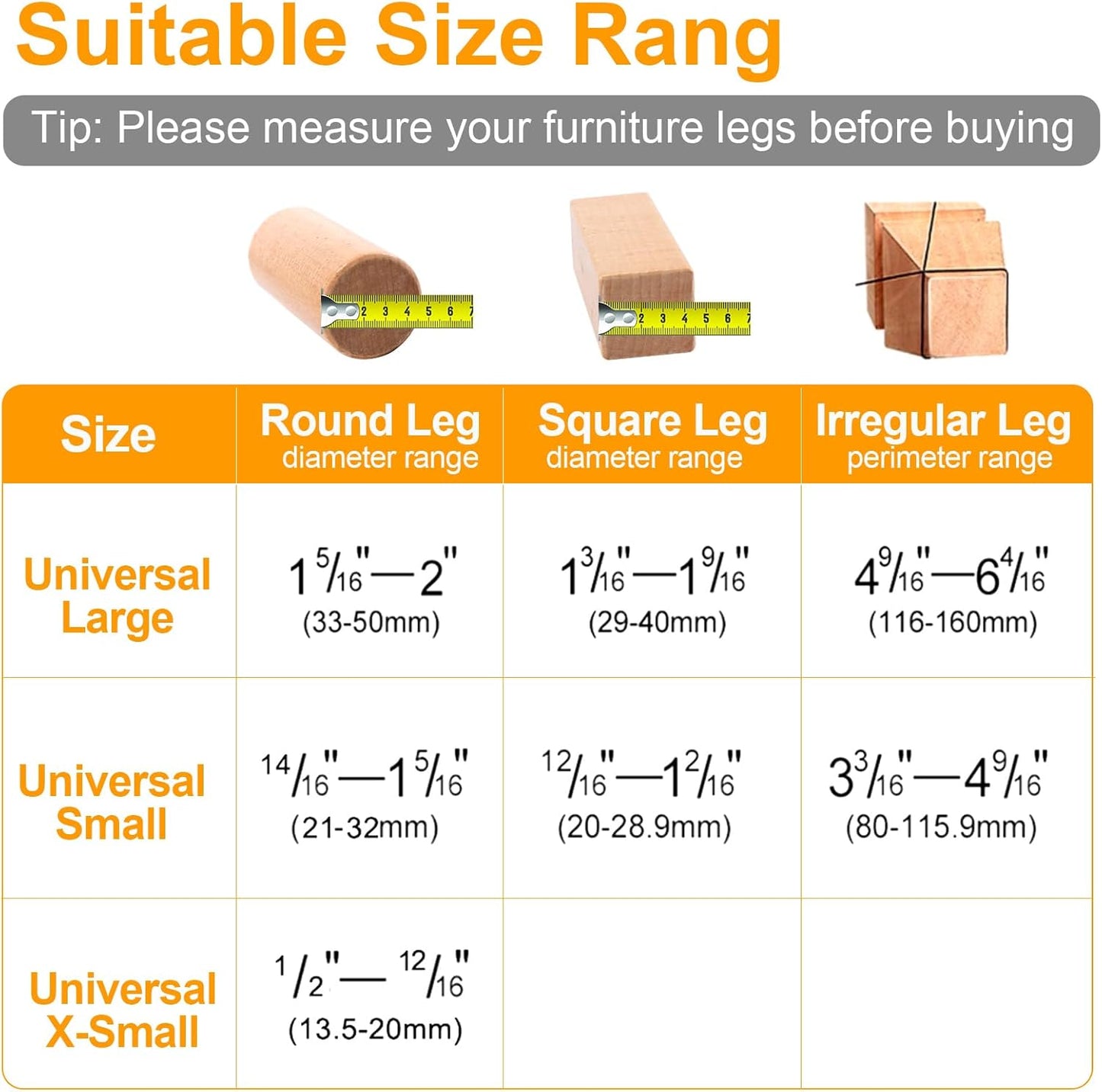CHUNZEXI 32 Pack Chair Leg Floor Protectors for Hardwood Floors, Silicone Felt Covers Pads Caps, Protect Wood Furniture Feet Floors Noise Reduce and Scratch (Universal Large & Black)