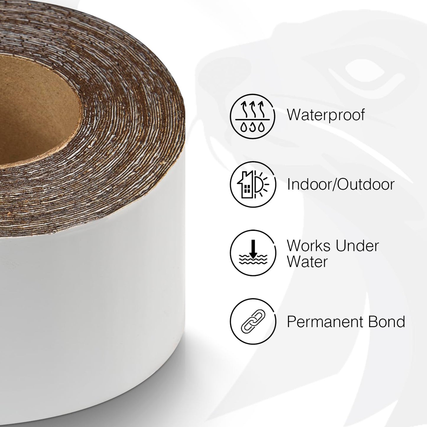 White RV Roof Sealant Tape, 4" x 10' Waterproof Repair Seal Tape – Extra Thick, UV-Resistant, Weatherproof Patch for Permanent Leak Sealing on RVs, Trailers, and Mobile Homes