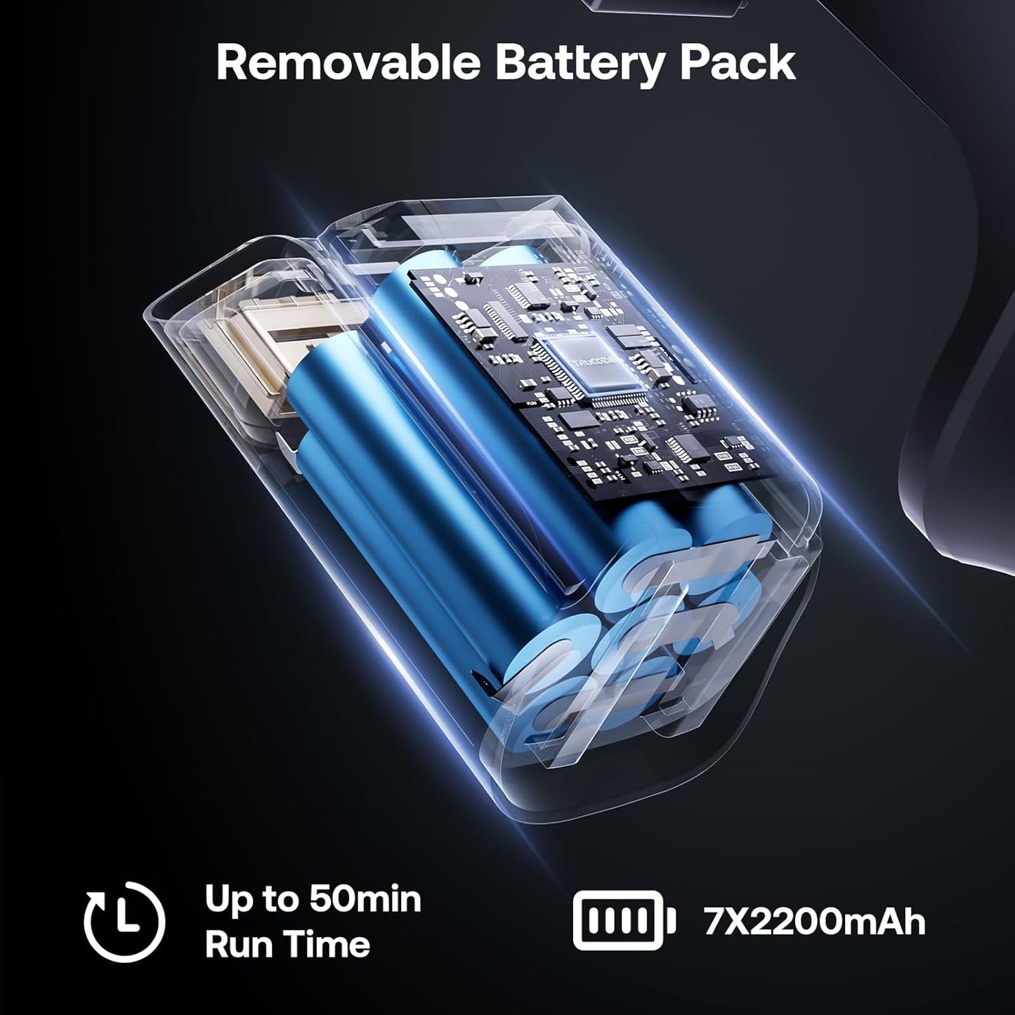 Trucozie Cordless Vacuum Cleaner with Self-Standing, 50 mins Runtime Lightweight Stick Vacuum with Powerful Suction, Anti-Tangle Wireless Vacuum Versatile for Hard Floor/Carpet/Pet Hair, White