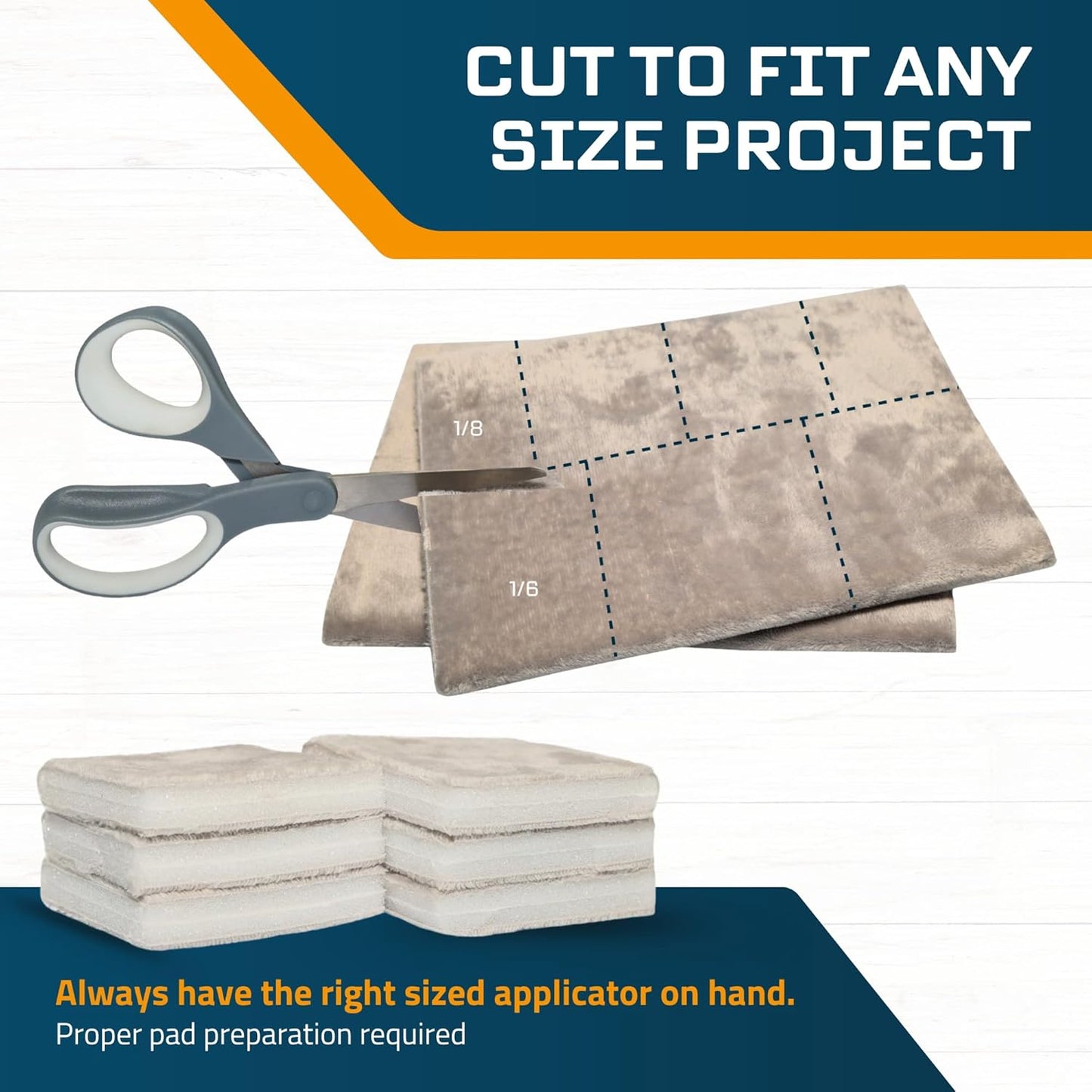 MāKRS Stain Pad, Cut-to-Size Staining Pads, 2-Pack, Lint, Snag, Streak-Free Applicator, Micro Brush Material, Wood Stains and Oil Based Finishes, Easy to Use with Consistent Application