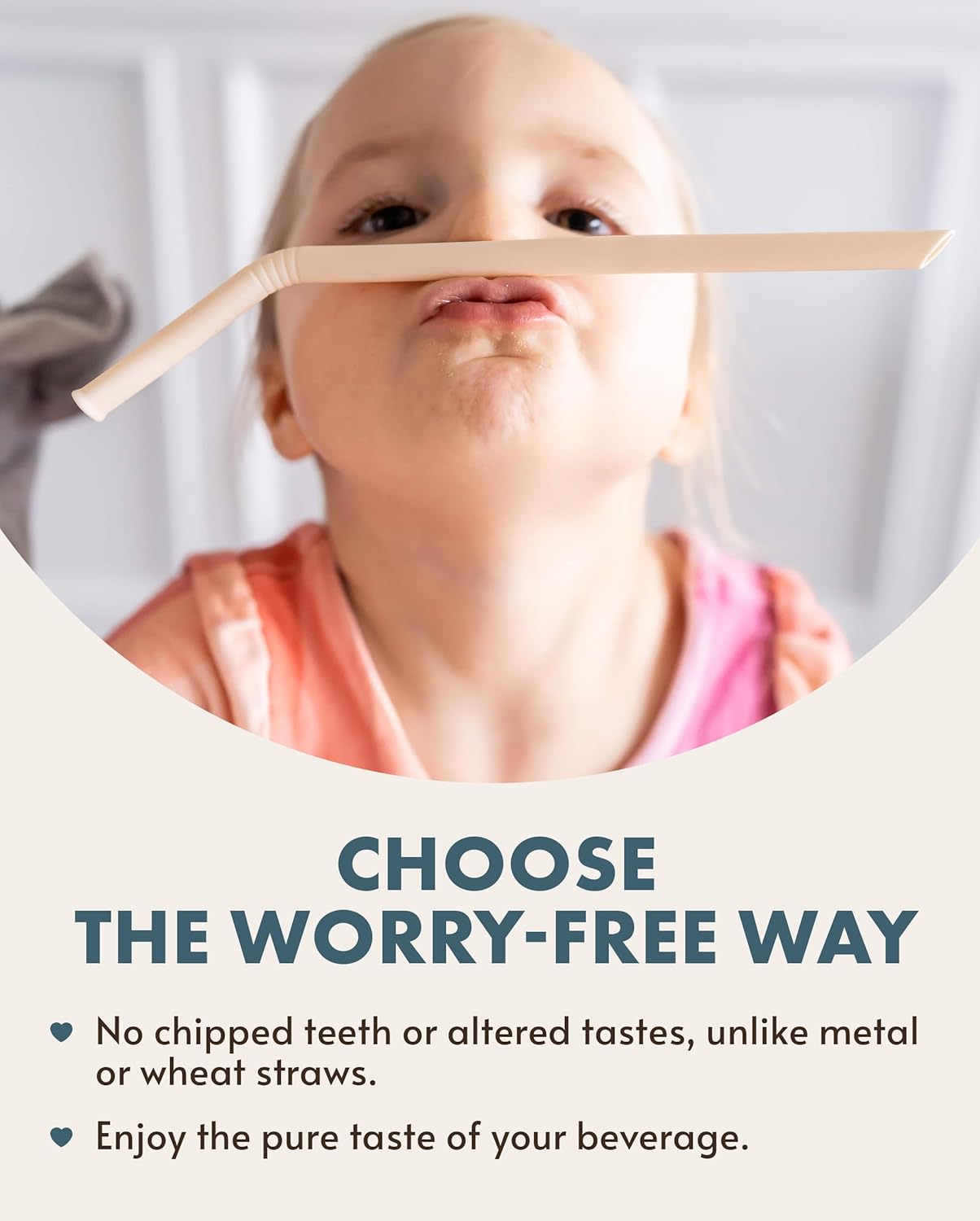 Nightingale Reusable Silicone Straws - Bendy Drinking Straw with Cleaning Brush - Collapsible and Bendable Travel Straw for Kids - Dishwasher Safe, Food-Safe - Set of 6 (Marine Multi)