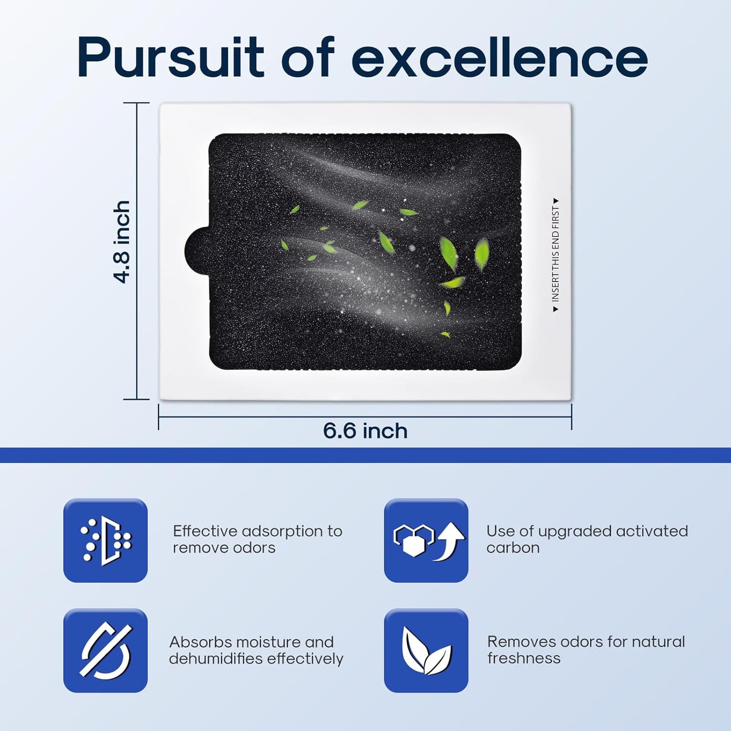 ICEPURE AF001 Compatible with EAFCBF Refrigerator Air Filter, Pure Air Ultra, Pure Air Ultra, PAULTRA, SCPUREAIR2PK, 242047801, 242061001, 241754001, 241754002, PS1993820, 7241754001, 6PACK