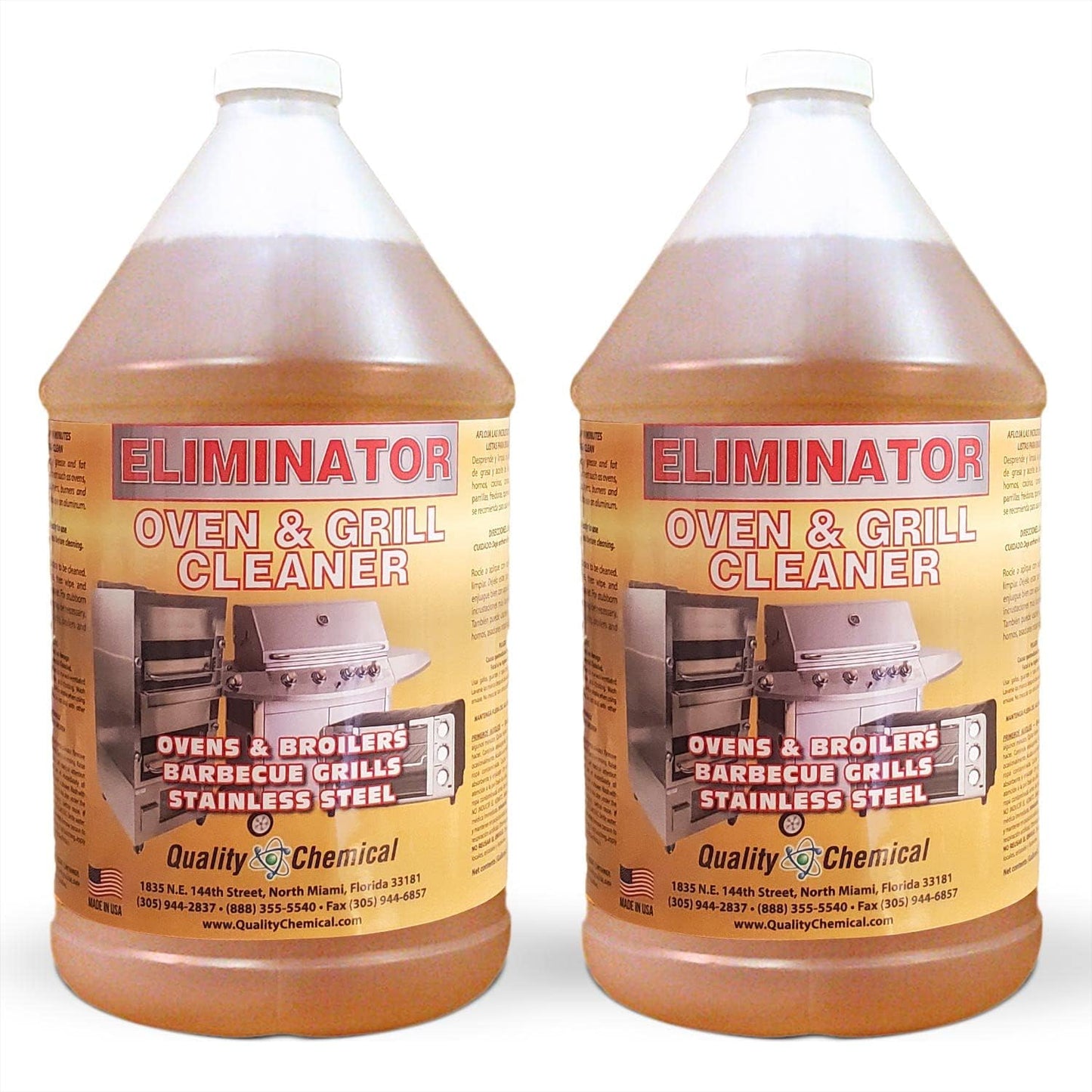 Quality Chemical Oven Cleaner & Grill Cleaner - Heavy-Duty/Fast Acting & Easy to Use/Degreaser/Heavy Duty Oven Cleaner/Best Oven Cleaner/Made in USA - 128 oz (Pack of 2)