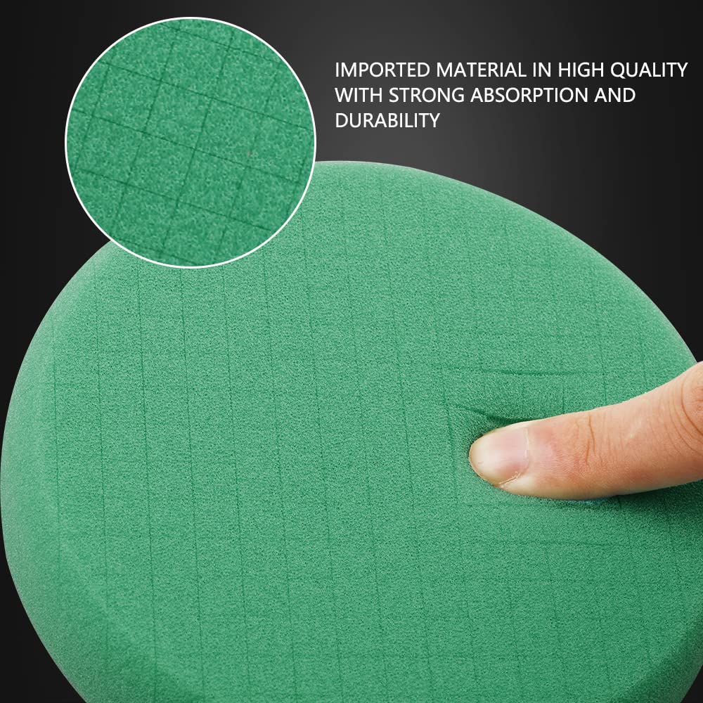 Green Heavy Cut Pad, Buffing Polishing Pads, SPTA 1Pc 6.5 Inch Face for 6 Inch 150mm Backing Plate Compound Buffing Sponge Pads for Car Buffer Polisher Compounding, Polishing and Waxing -FPTSS6G