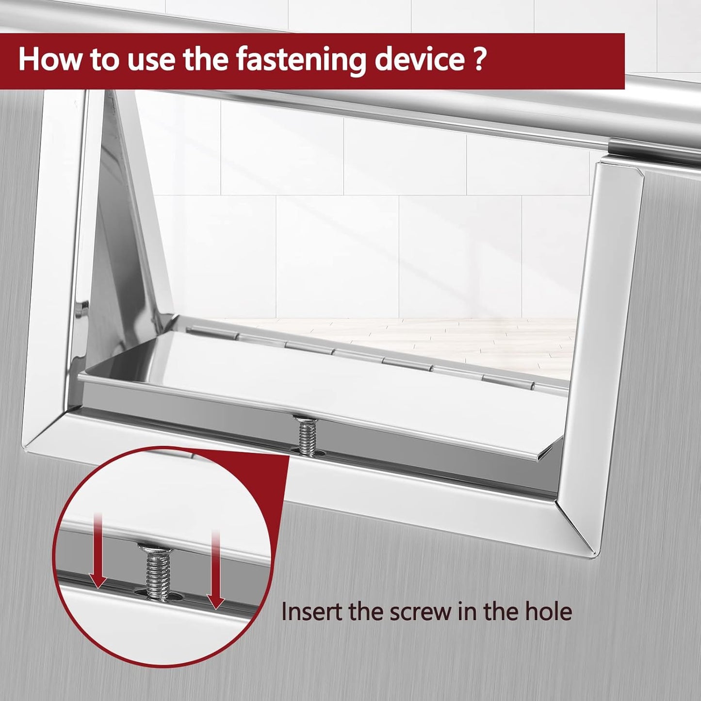 Kigley 2 Pcs Wet Floor Sign, 24 Inch Stainless Steel Caution Wet Floor Sign Double Sided Portable Foldable Bilingual Safety Warning for Hotel Market Restroom Restaurant Office (Silver)