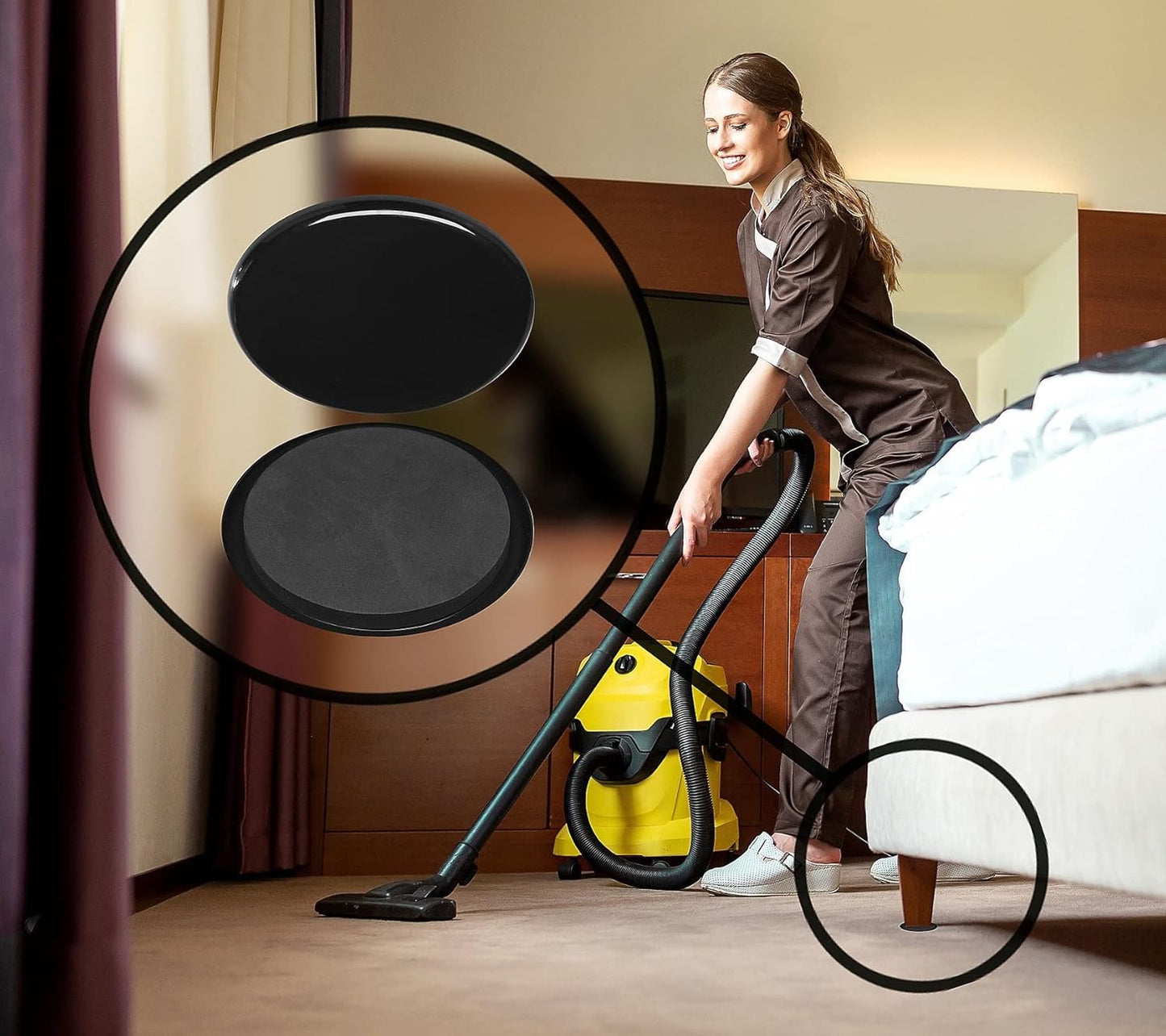 Slipstick GorillaPads Non-Slip Furniture Pads & Furniture Sliders Variety Pack (68 Pieces) Protects a Wide Range of Furniture & Floors, Whole House Furniture Gripper Slider Floor Protector Kit Black