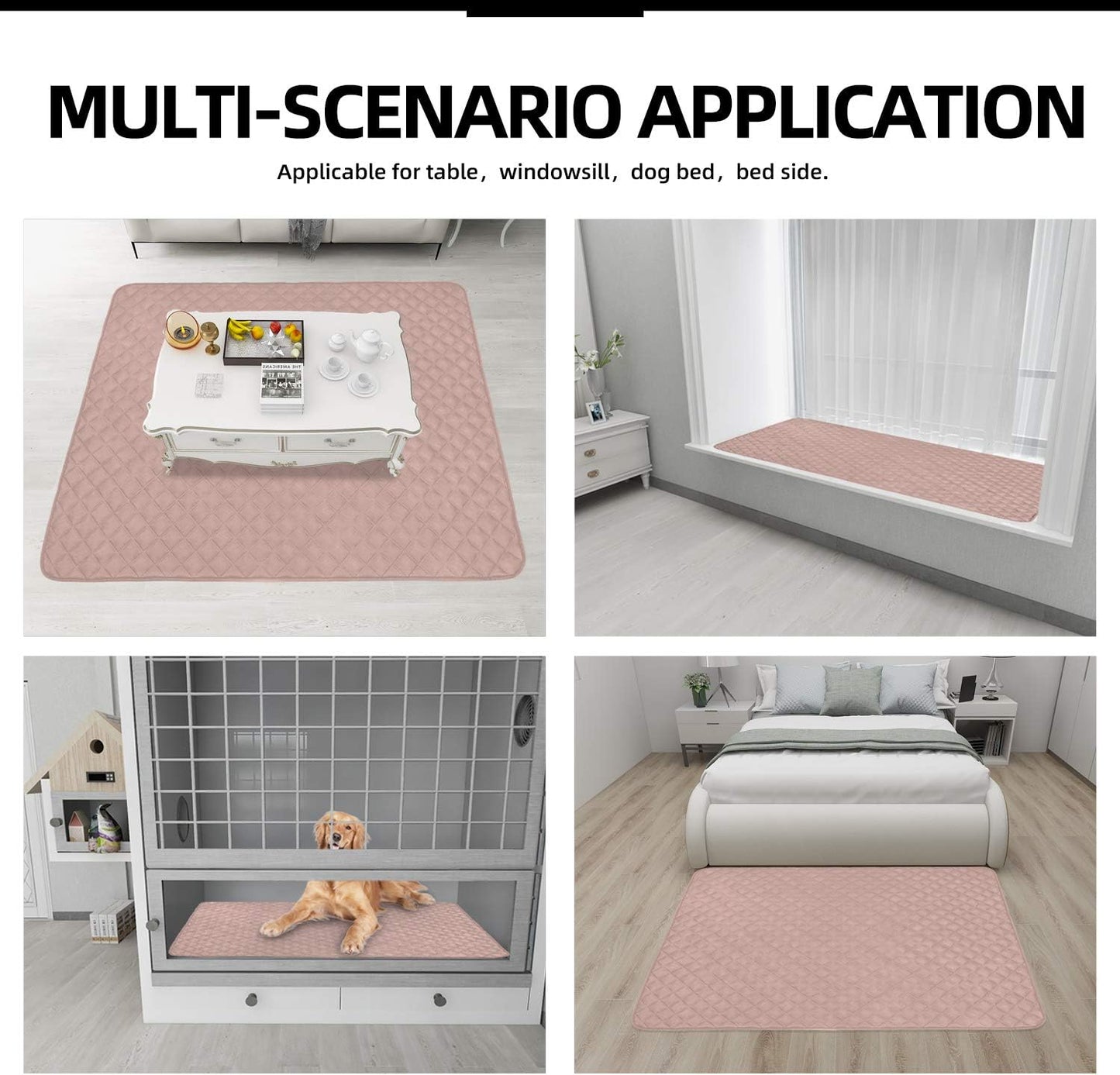 Easy-Going Sectional Couch Covers for Dogs L Shape Sofa Cover Reversible Sofa Slipcover Chaise Lounge Cover Furniture Protector Cover for Pets Dog Cat (42 x 52 inches, Pink/Pink)