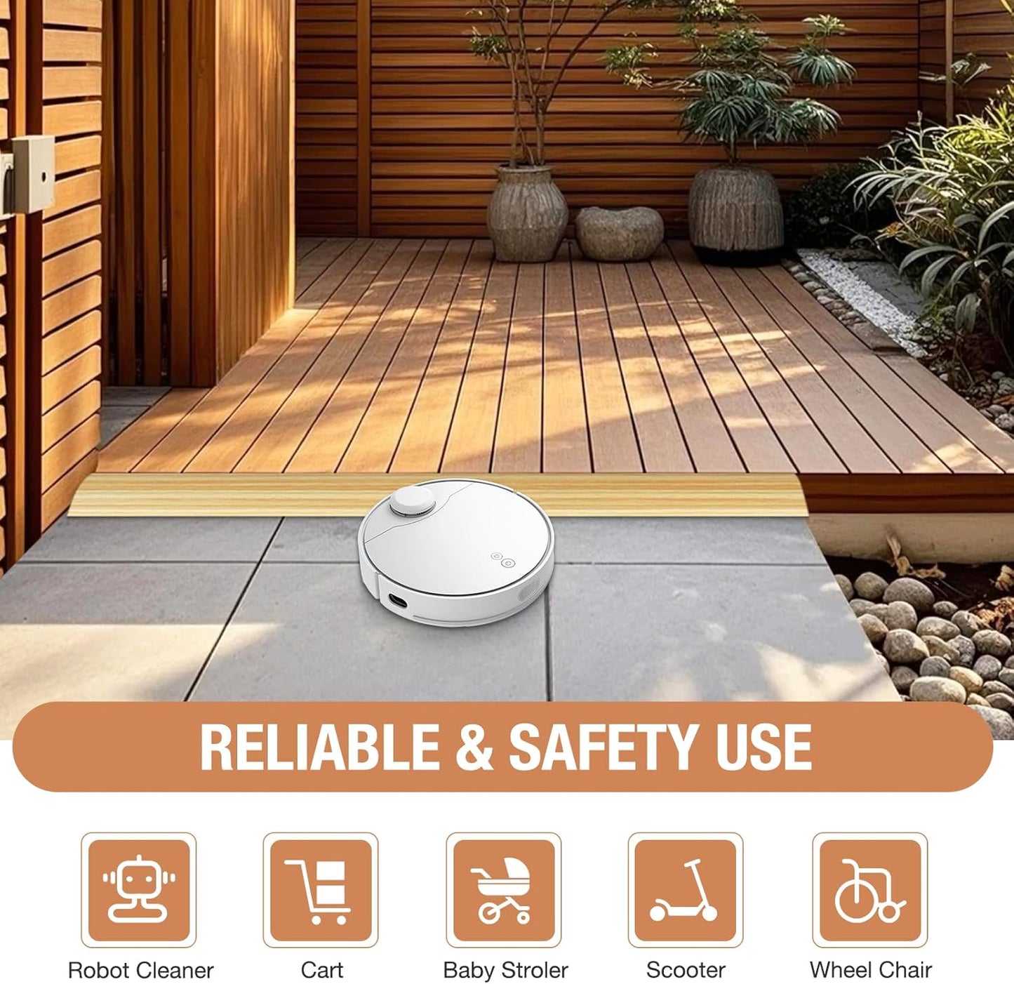 Floor Transition Strip Self Adhesive Vinyl Door Threshold for Doorways Carpet Edging Trim Overlap Edge Reducer for Laminate Floor, Carpet, Tile (Light Yellow Wood Grain, 3/5" to 4/5", 3.3Ft)