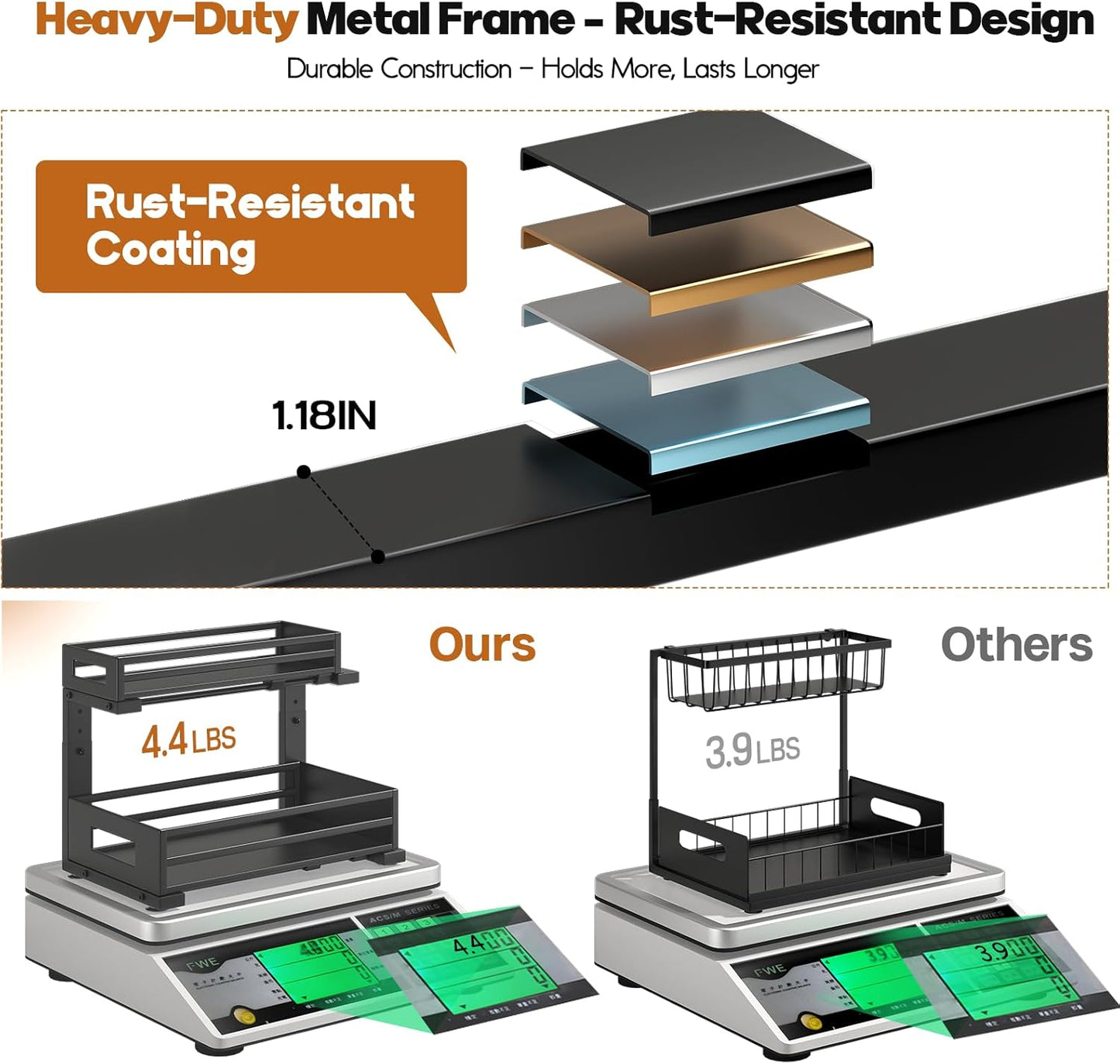 1-Pack Under Sink Organizers and Storage,2-Tier L Shape Pull Out Cabinet Organizer With Round Tube Slide Rails,Hight Adjustable Slide Out Drawers for Kitchen&Bathroom,Multi-Purpose Storage Shelf-Black