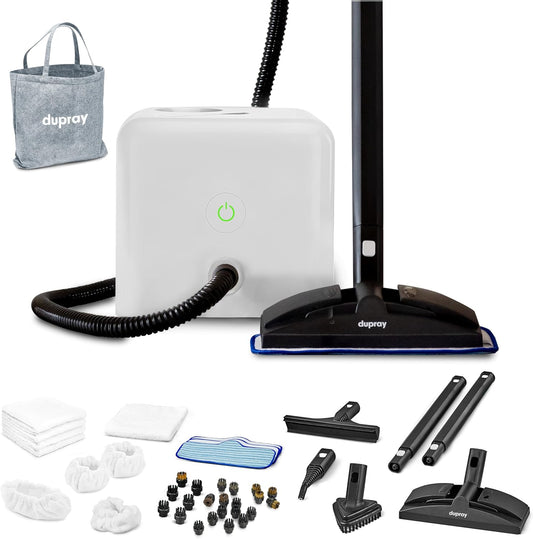 Dupray Neat Steam Cleaner with 40-Piece Accessory Kit, Powerful, chemical-free cleaning for floors, cars, tiles, grout, and more. *Kills 99.9% of Bacteria & Viruses