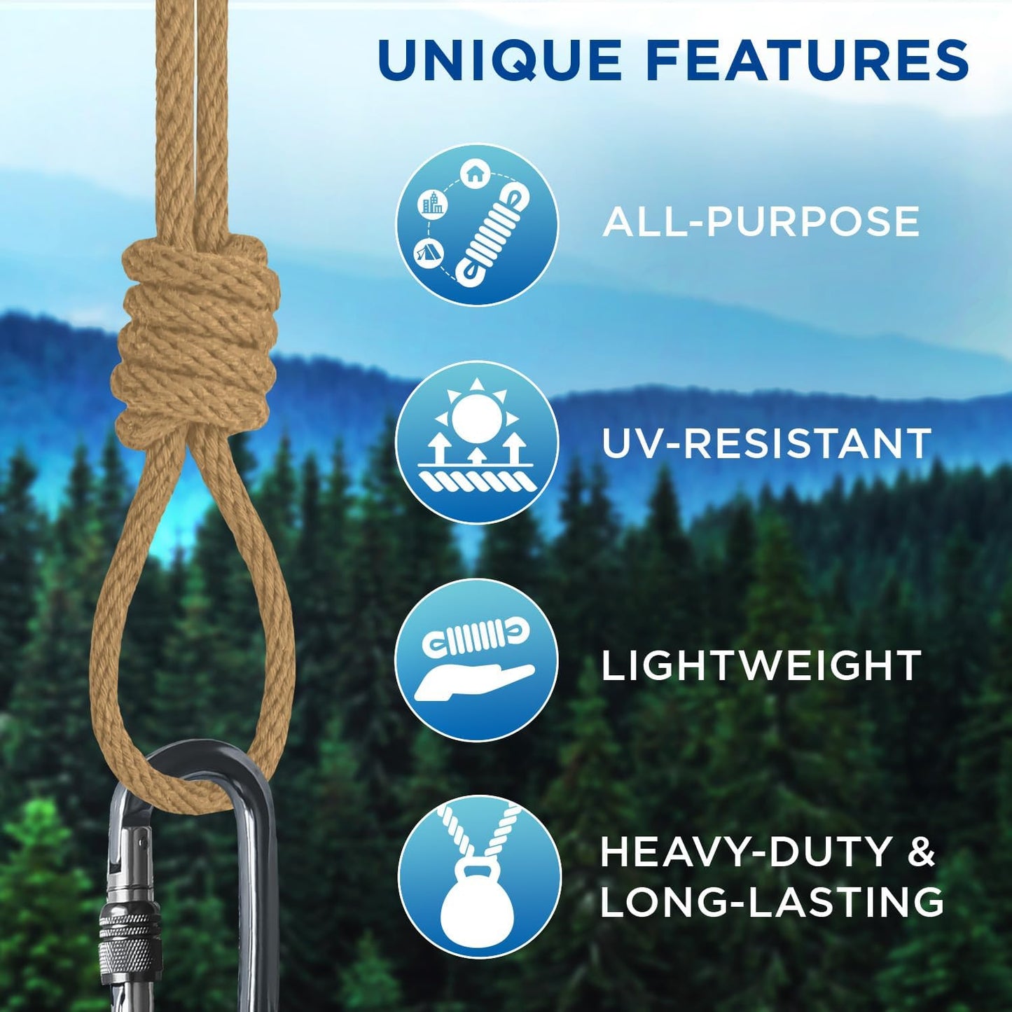 TECEUM Cotton Rope 3/16” (5 mm) – 100 FT – Strong All-Purpose Braided Rope – Natural Cotton – for Crafting, Сamping, Clothes Line, DIY, Indoor & Outdoor Use – Cappuchino