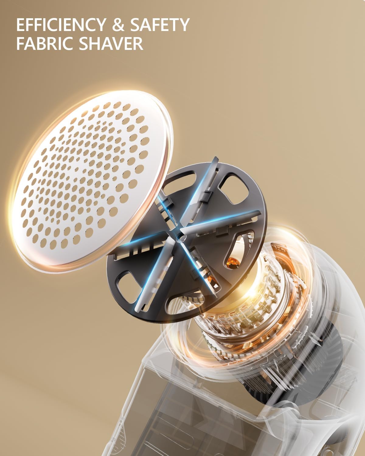 Electric Fabric Shaver with LED Display, 2-Speeds Lint Remover, Rechargeable Sweater Shaver, Fuzz Pill Bobble Remover for Fabric Fleece Curtains Clothes, Black