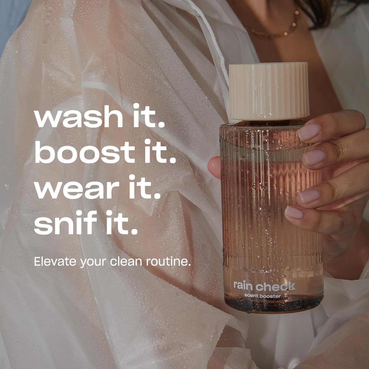 Snif Rain Check Scent Booster, Clean and Crisp Scent, 25 Loads, Non-Irritating to Skin, Clean, Non-Toxic, Vegan, Cruelty Free, 8.5oz