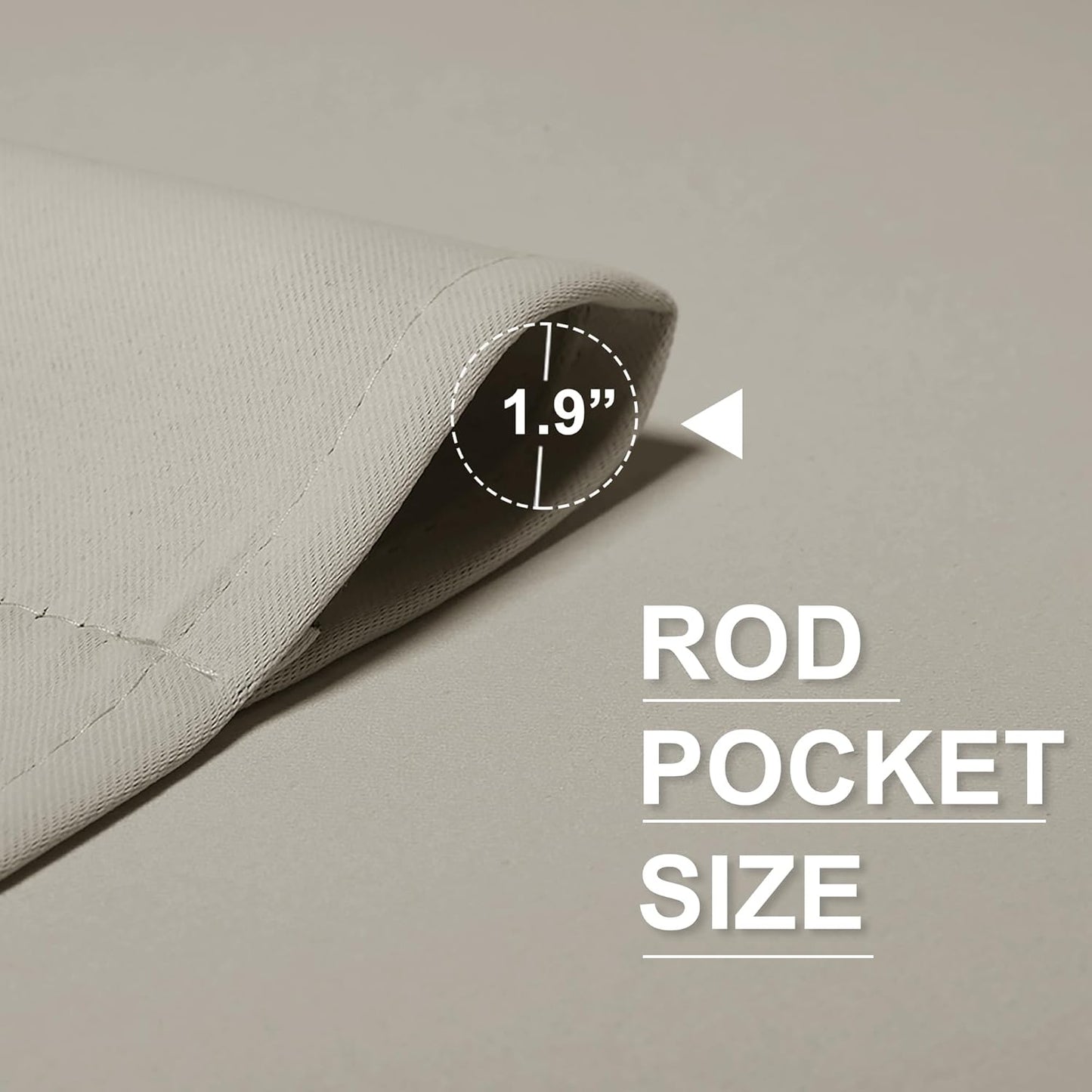 RYB HOME Blackout Short Cafe Curtains, Privacy Light Block Small Window Curtains for Bedroom Kitchen Basement Dining Classroom, W 42 x L 30 inches, Natural, 2 Panels