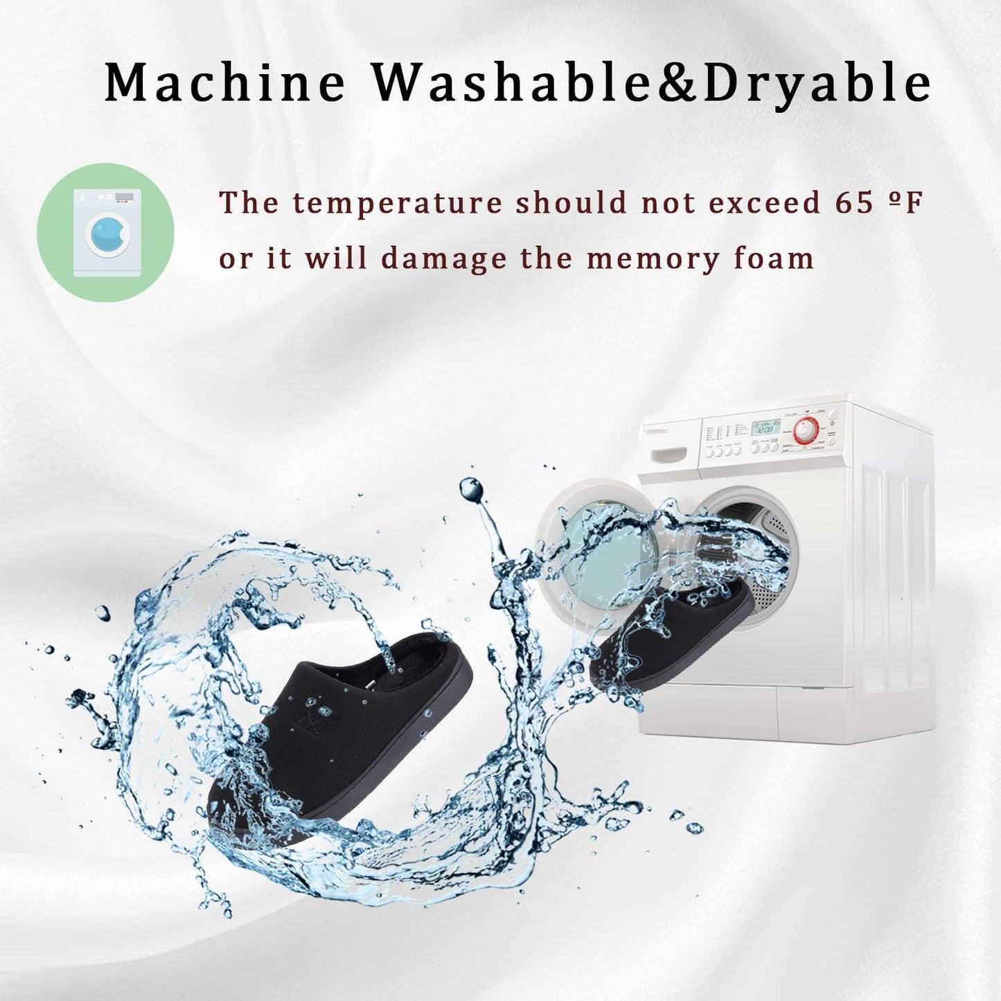 Memory Foam Slippers for Women's and Men's Casual House Shoes