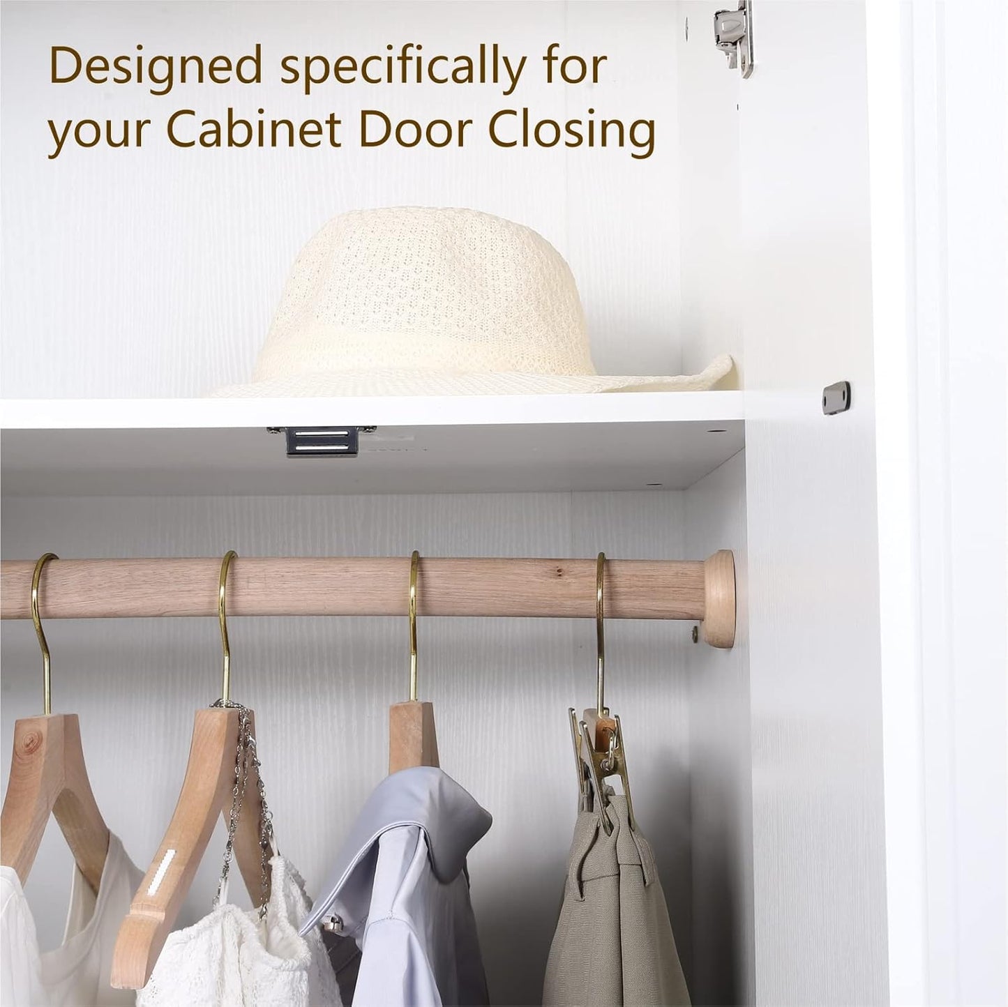 Mousike Cabinet Magnets Magnetic Door Catch Stainless Steel Door Magnet for Kitchen Bathroom Cupboard Wardrobe Closet Closures Cabinet Door Drawer Latch 20 lbs (Black 8Pack)