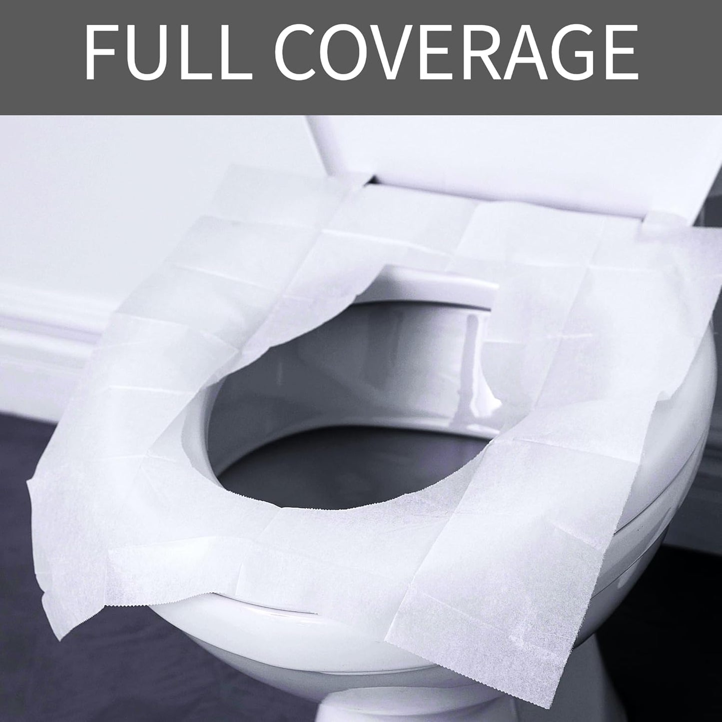 1000 Paper Toilet Seat Covers - Thick Flushable Half-Fold Paper Disposable Toilet Seat Dispensers Cover Liners for Travel & Public Restroom Toilet Bowls (1000)