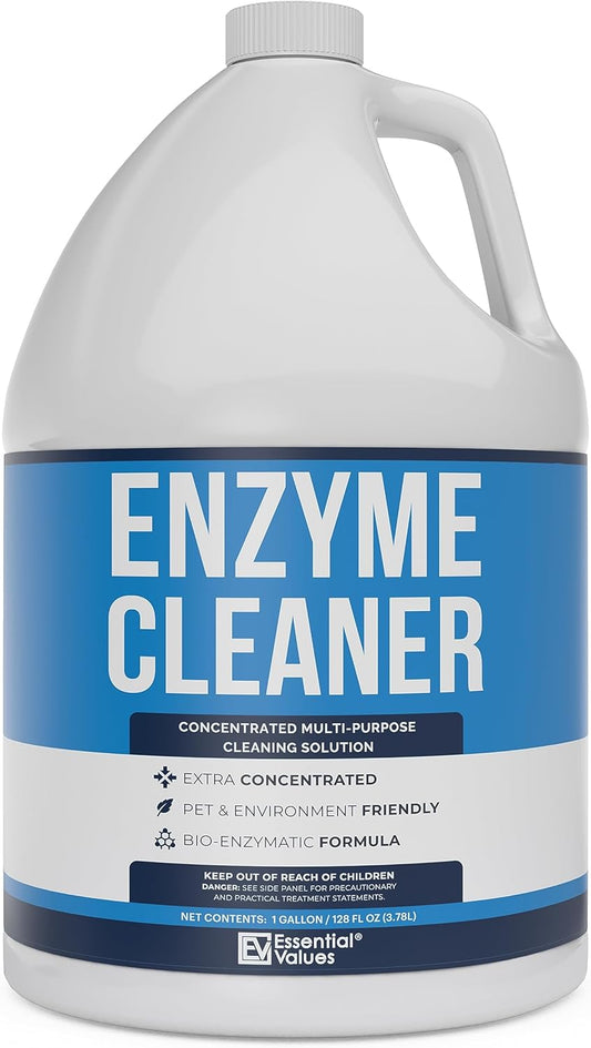 Enzyme Cleaner (1 Gallon / 128 Fl OZ), Drain Cleaner, Made in USA – Multi-Purpose Solution- Stop Odors in its Tracks | Odor Eliminator, Stain Remover, General Cleaning – for Residential & Commercial