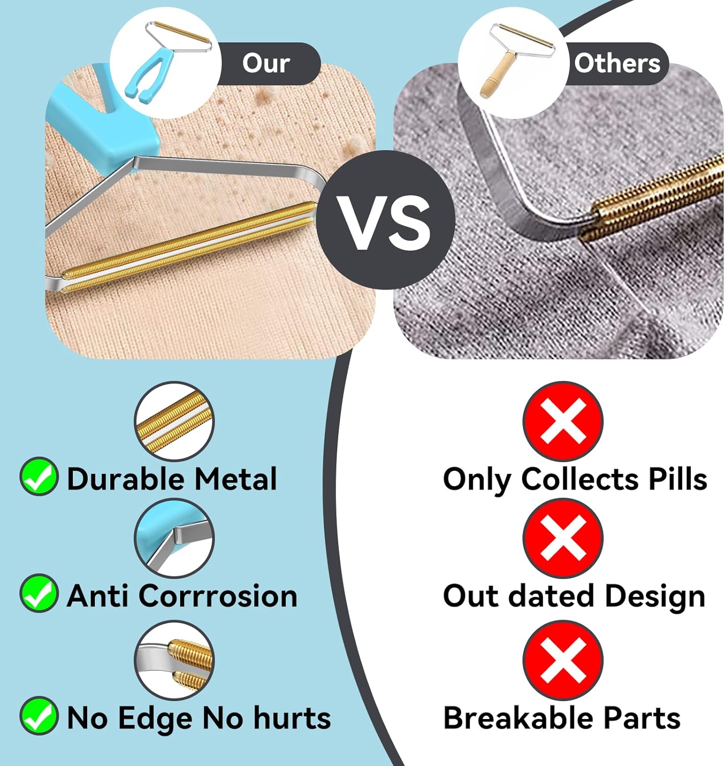 Carpet Rake,Lint Remover,Pet Hair Remover, Dog Cat Hair Remover,Carpet Rake for Pet Hair Removal,Lint Brush,Lint Shaver for Carpets, Car Mat,Couch,Pet Bed,Furniture & Rug(Blue)