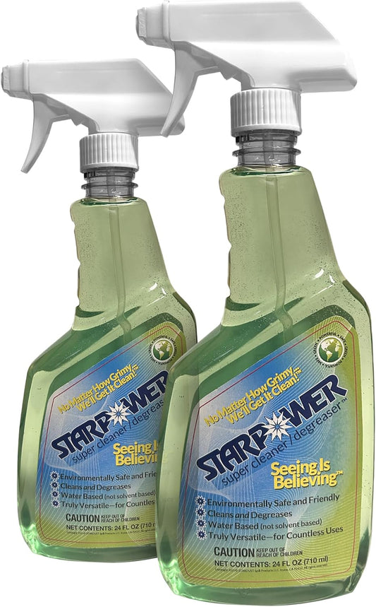 STARPOWER Heavy Duty All Purpose Multi Surface Grease, Oil, Grime Remover, 24 Ounces, Pack of 2